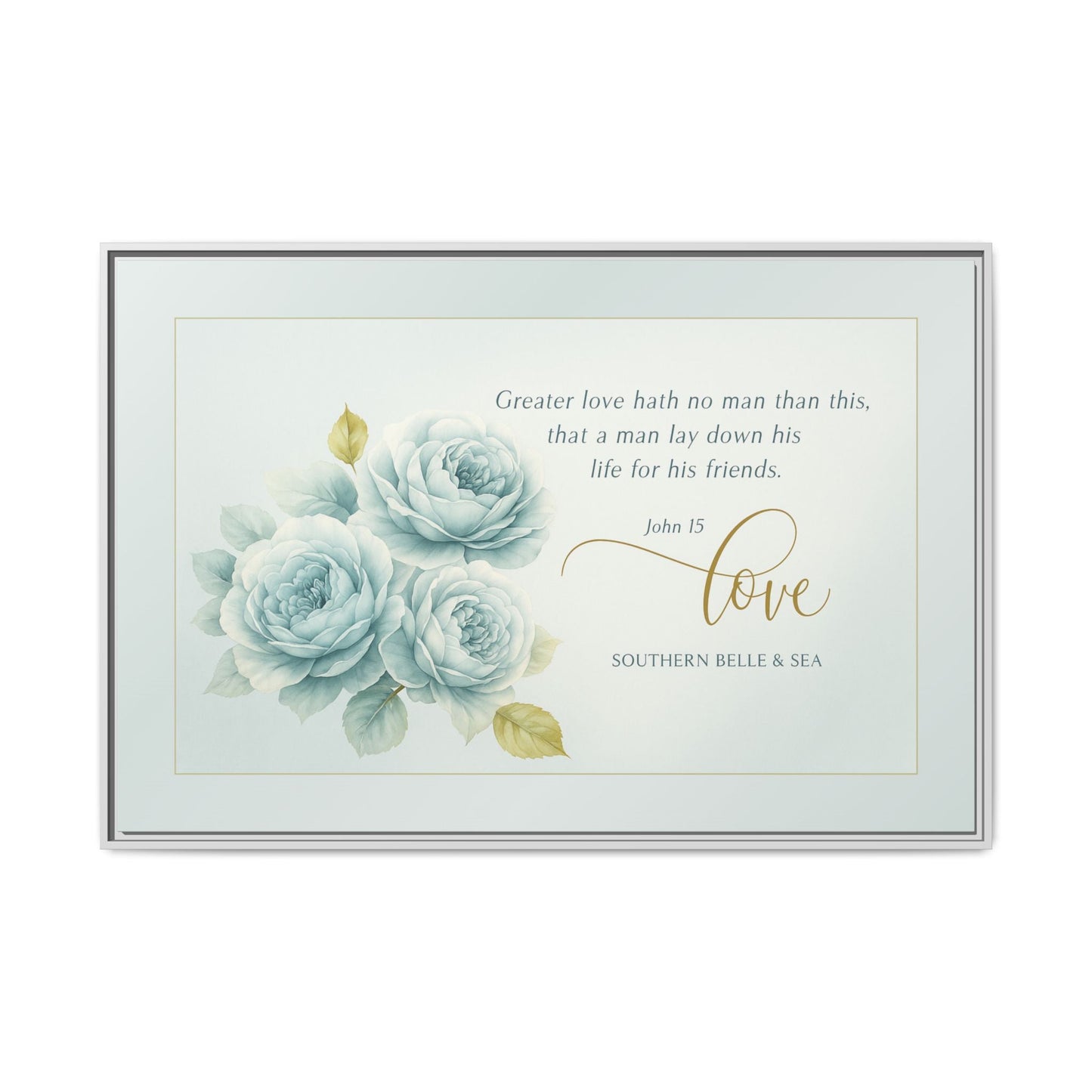 Hand - Crafted Limited Edition Framed Canvas Wall Art (White Frame Only) | Southern Belle & Sea™ - Southern Belle & Sea