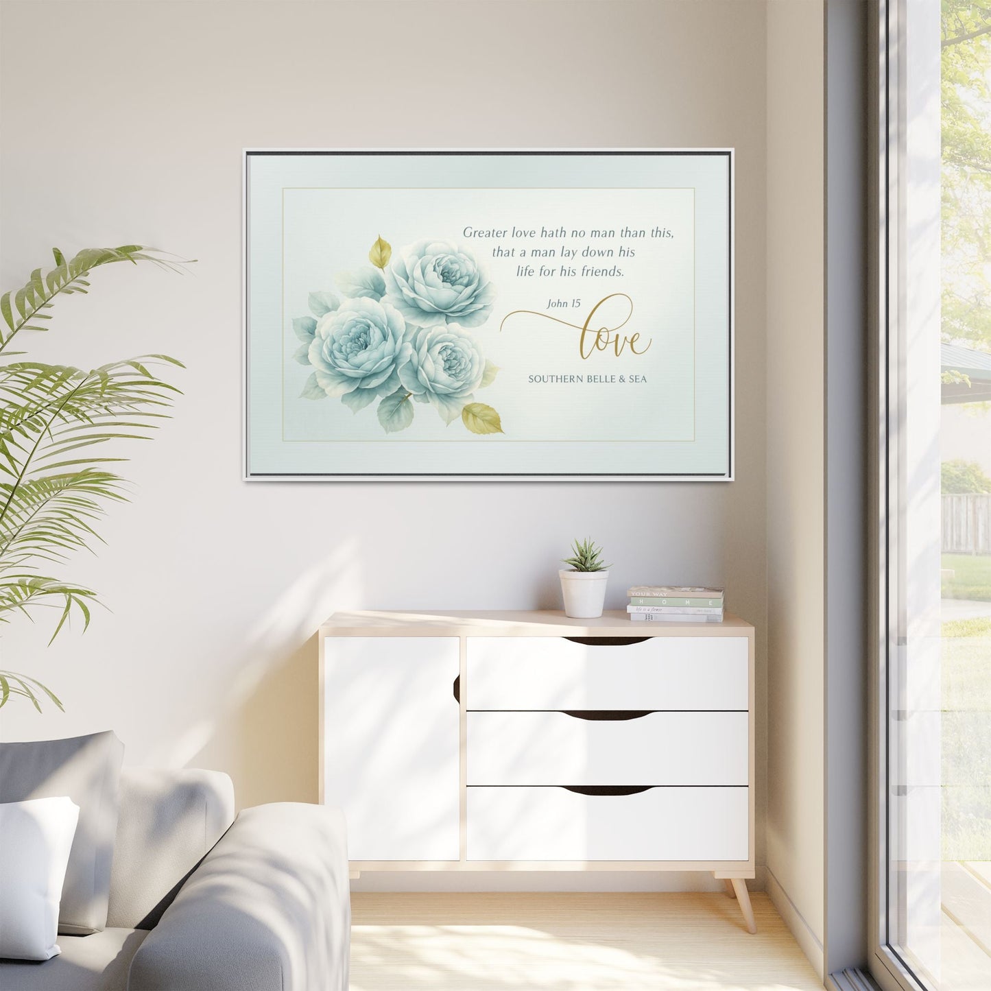 Hand - Crafted Limited Edition Framed Canvas Wall Art (White Frame Only) | Southern Belle & Sea™ - Southern Belle & Sea