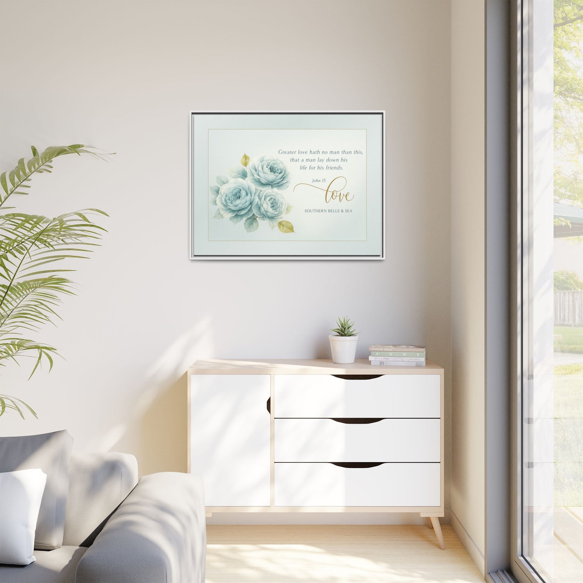 Hand - Crafted Limited Edition Framed Canvas Wall Art (White Frame Only) | Southern Belle & Sea™ - Southern Belle & Sea