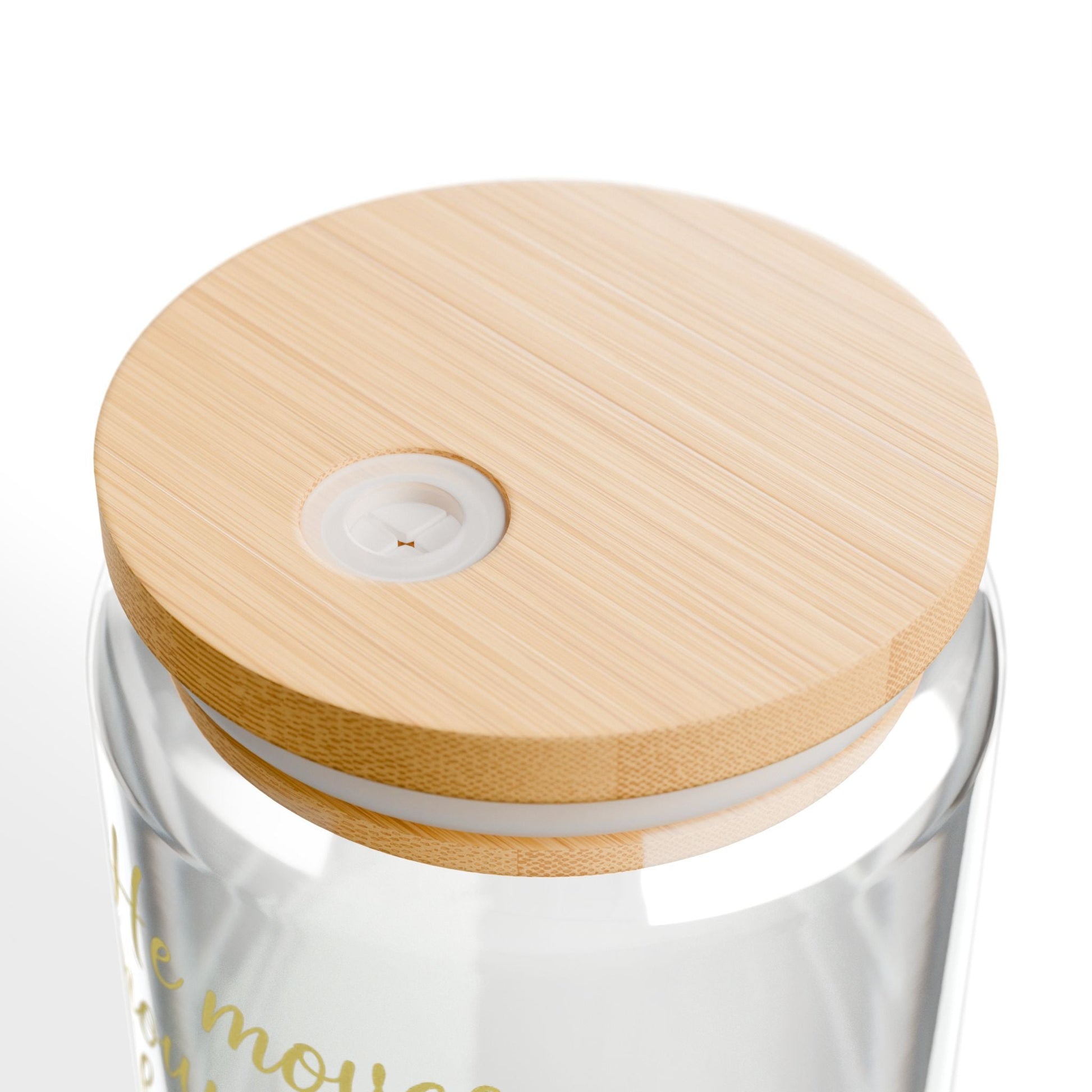 He Moves Mountains Floral Glass Tumbler with Lid & Straw | Southern Belle & Sea™ - Southern Belle & Sea