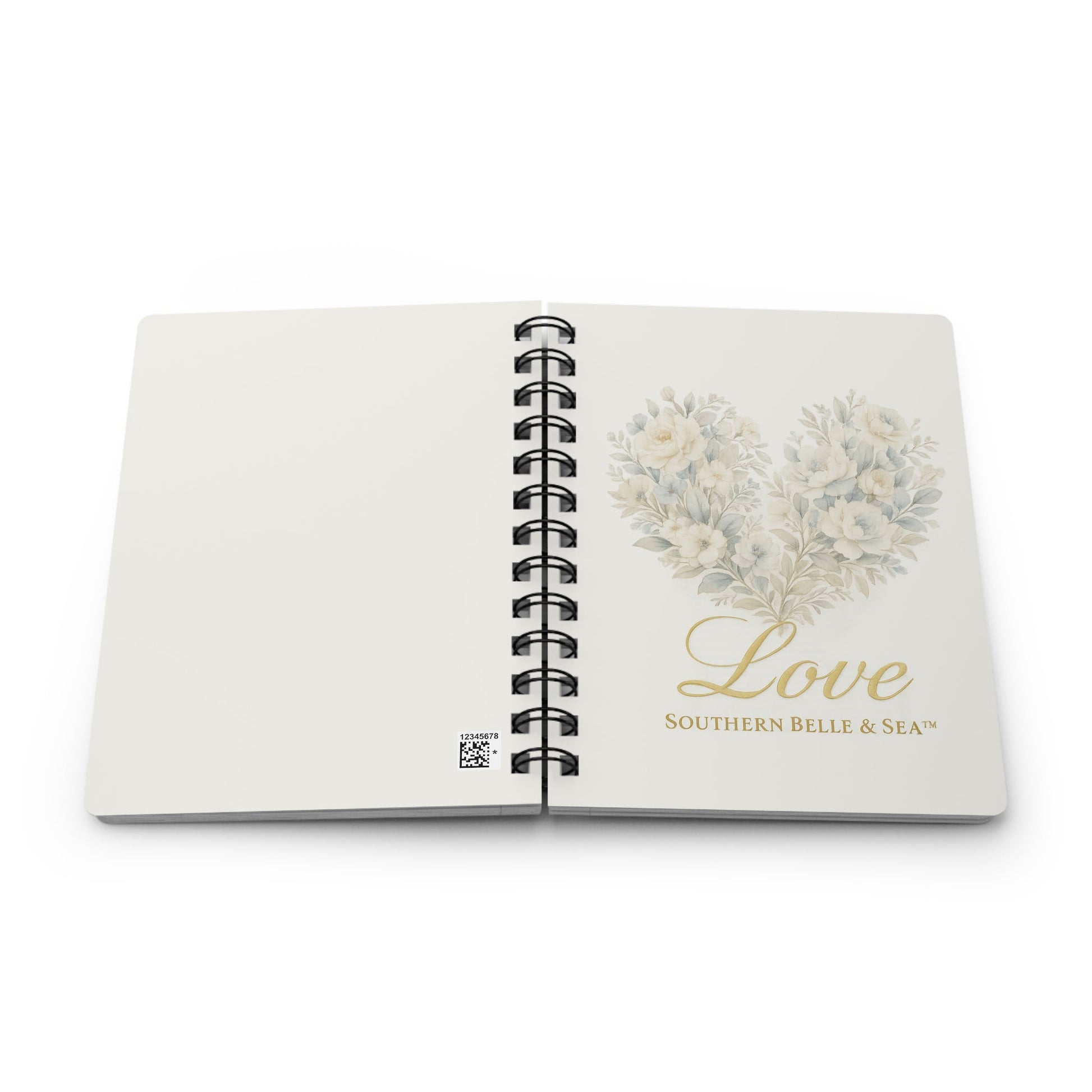 His Love™ Heart Floral Christian Journal – Scripture Notebook with 150 Lined Pages | Southern Belle & Sea™ - Southern Belle & Sea
