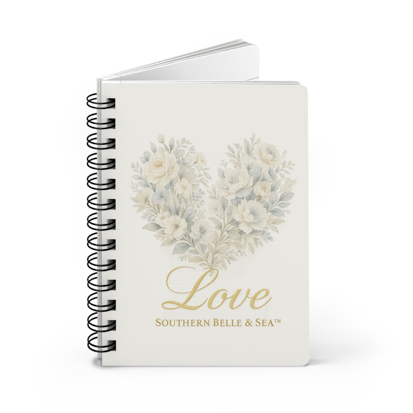His Love™ Heart Floral Christian Journal – Scripture Notebook with 150 Lined Pages | Southern Belle & Sea™ - Southern Belle & Sea