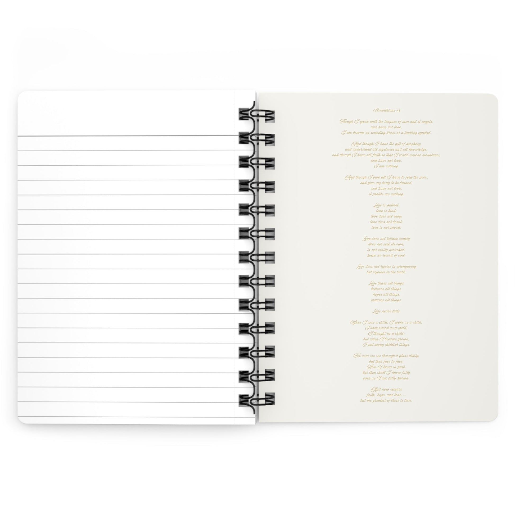 His Love™ Heart Floral Christian Journal – Scripture Notebook with 150 Lined Pages | Southern Belle & Sea™ - Southern Belle & Sea