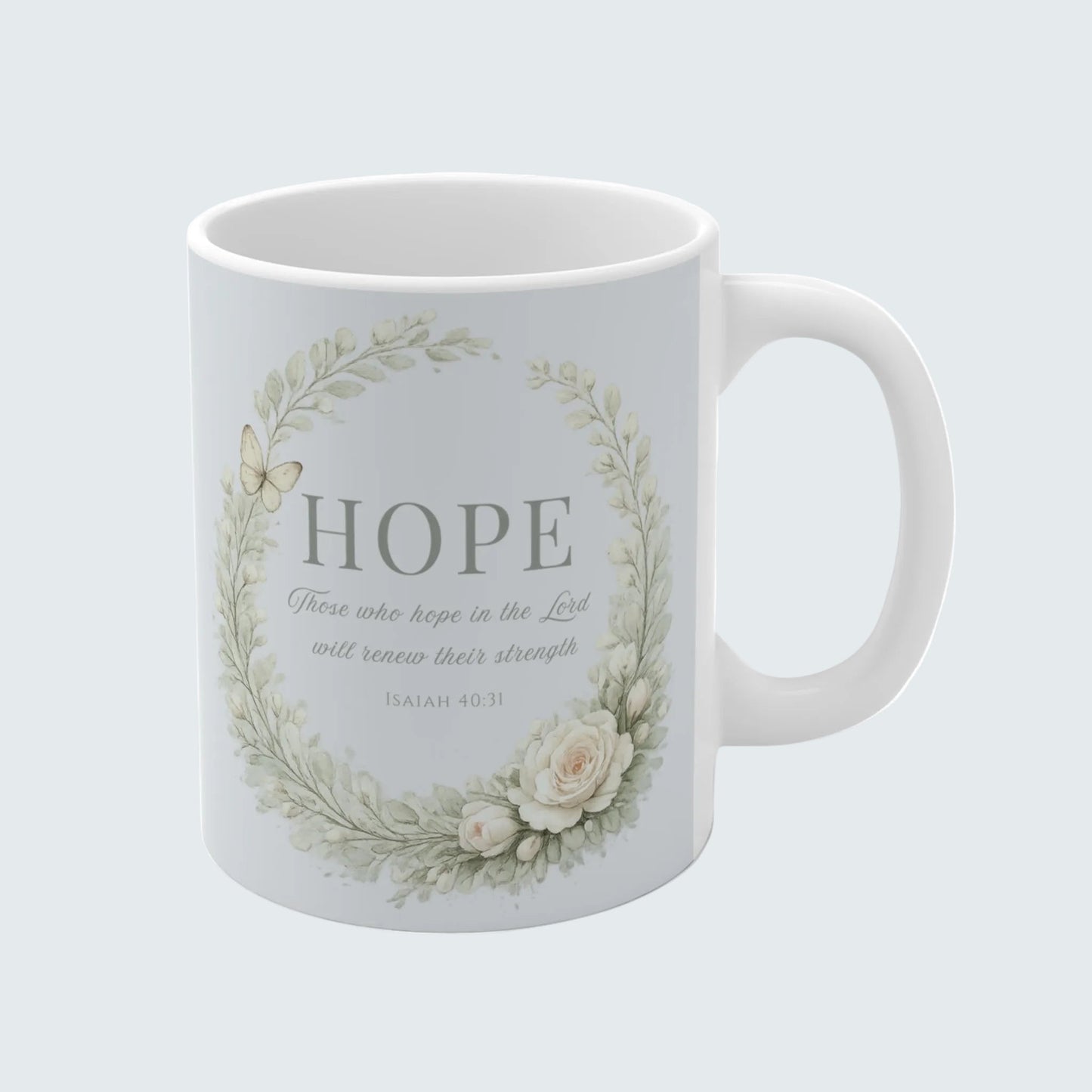 Hope Floral Mug – Christian Encouragement Coffee Cup | Magnolia Sips | Southern Belle & Sea™ - Southern Belle & Sea