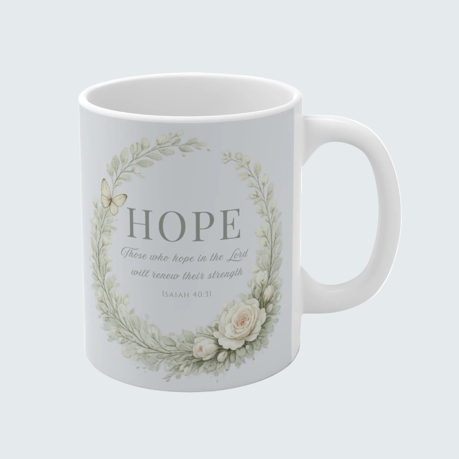 Hope Floral Mug – Christian Encouragement Coffee Cup | Magnolia Sips | Southern Belle & Sea™ - Southern Belle & Sea