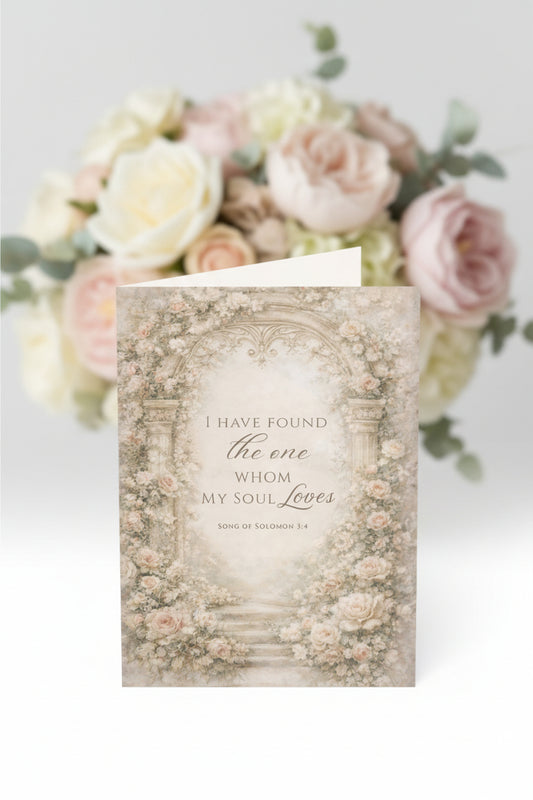 I Have Found the One Greeting Card (Song of Solomon 3:4) — Bride Keepsake | Southern Belle & Sea™ - Southern Belle & Sea