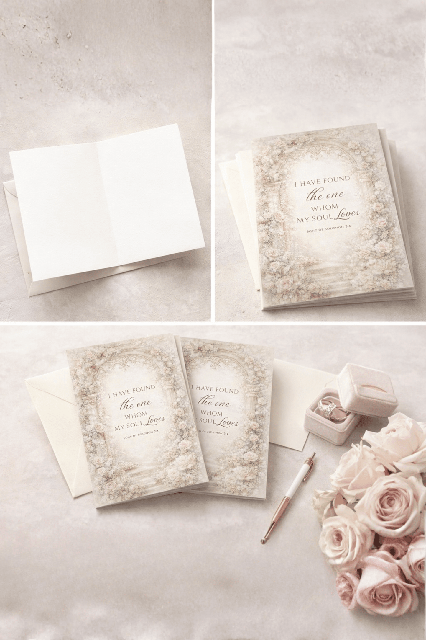 I Have Found the One Greeting Card (Song of Solomon 3:4) — Bride Keepsake | Southern Belle & Sea™ - Southern Belle & Sea