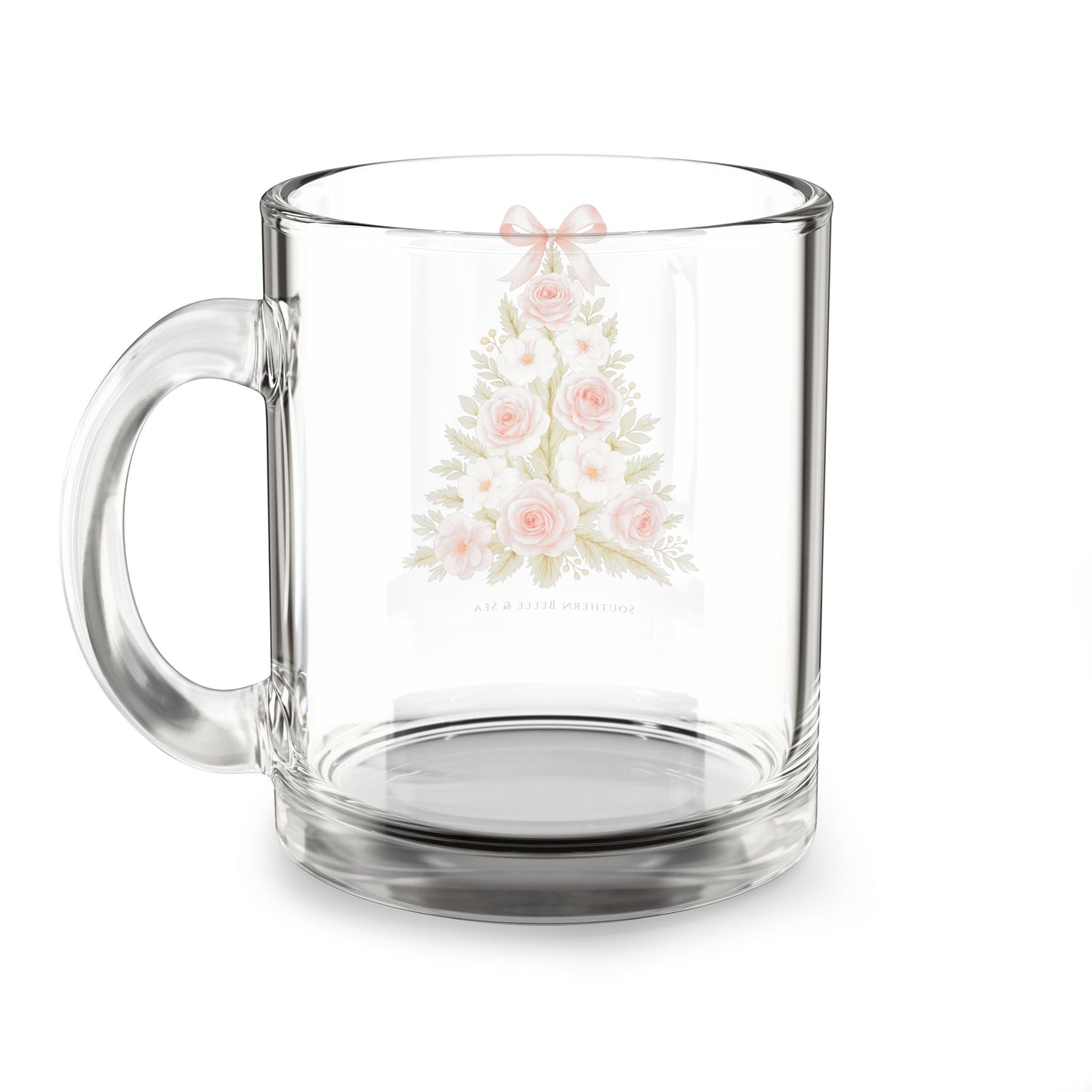 In Bloom This Christmas — Clear Glass Mug | Southern Belle & Sea™ - Southern Belle & Sea