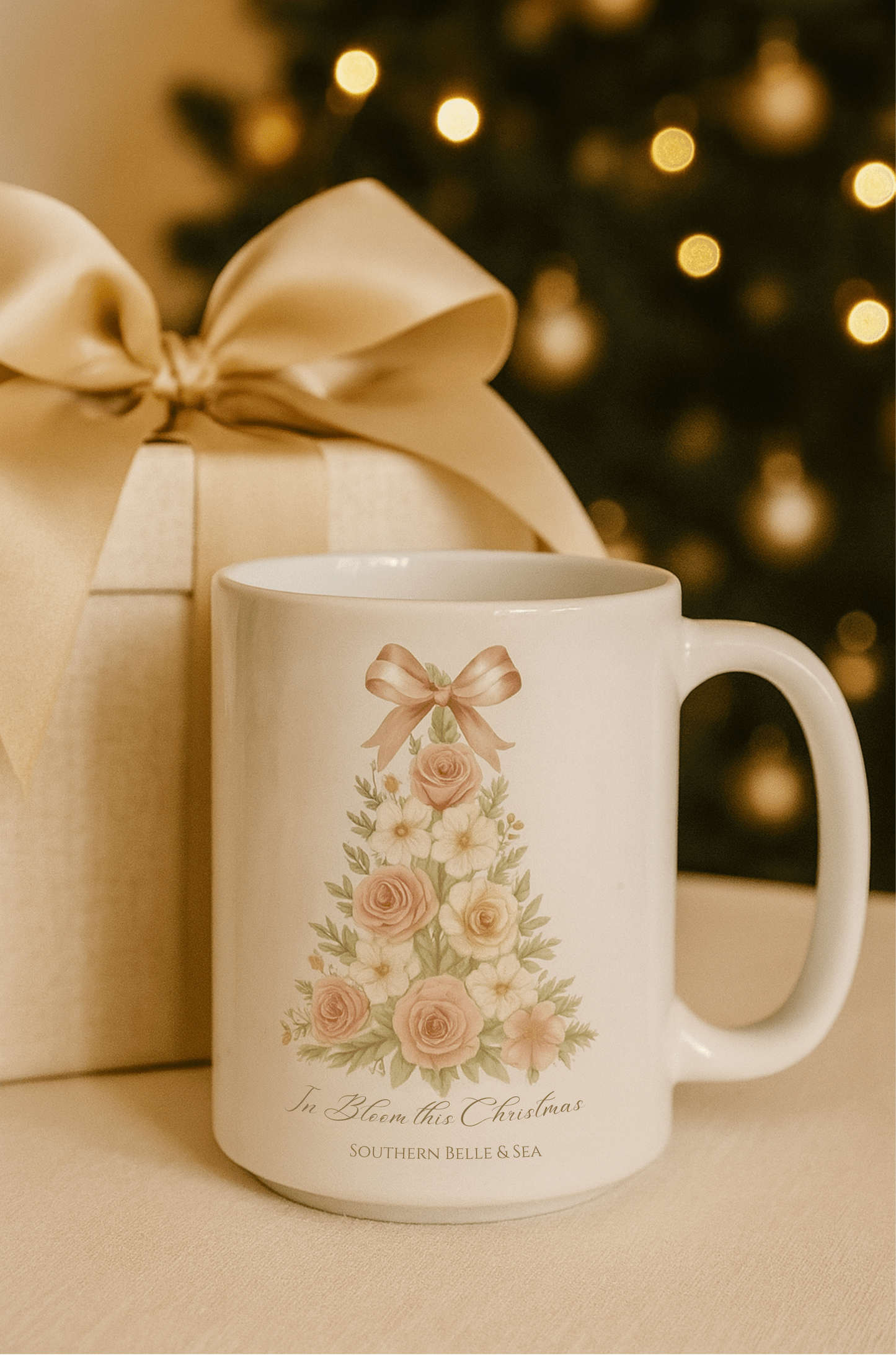 In Bloom This Christmas Tree Mug — In Bloom This Christmas Collection | Southern Belle & Sea™ - Southern Belle & Sea