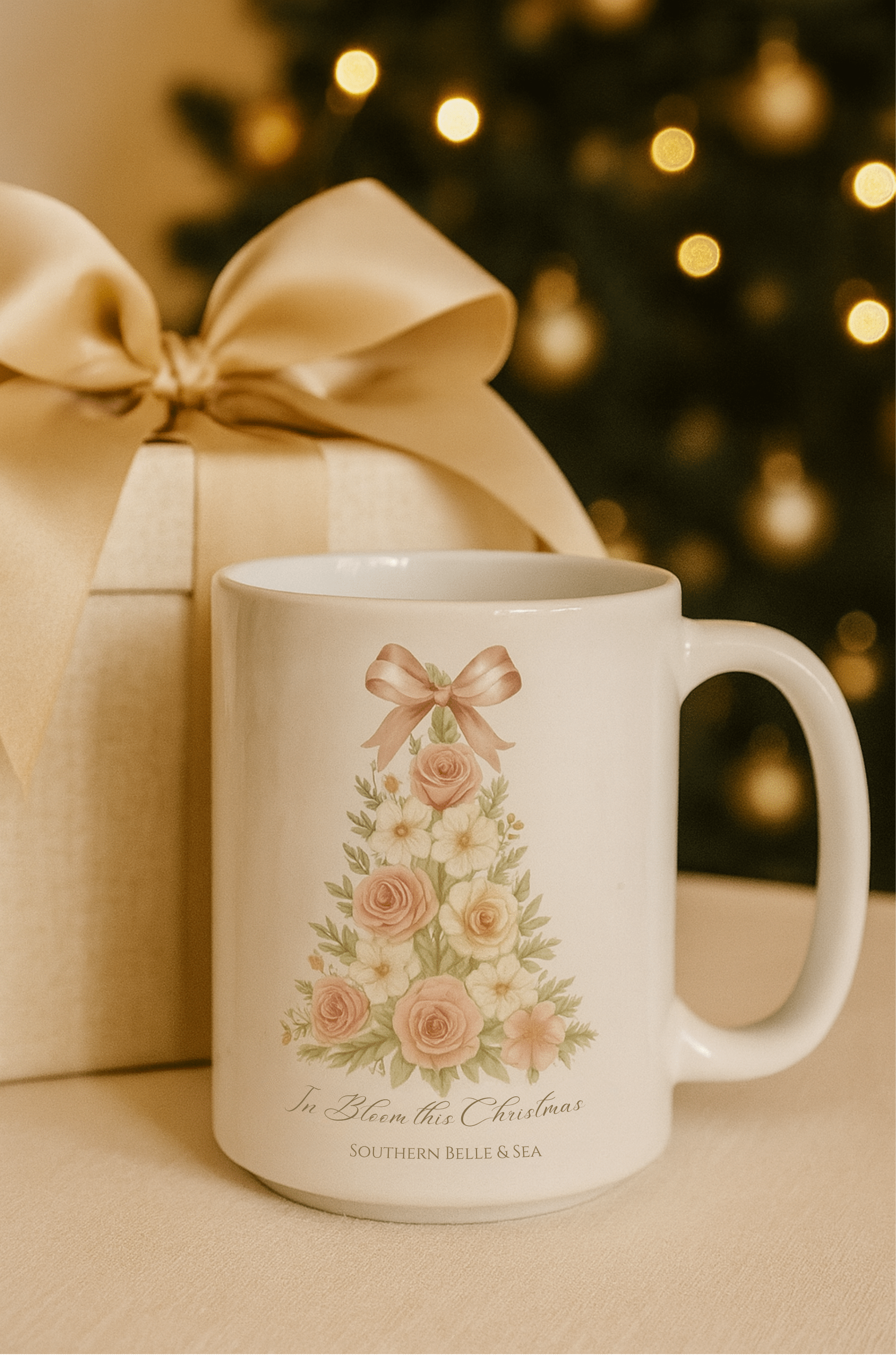 In Bloom This Christmas Tree Mug — In Bloom This Christmas Collection | Southern Belle & Sea™ - Southern Belle & Sea
