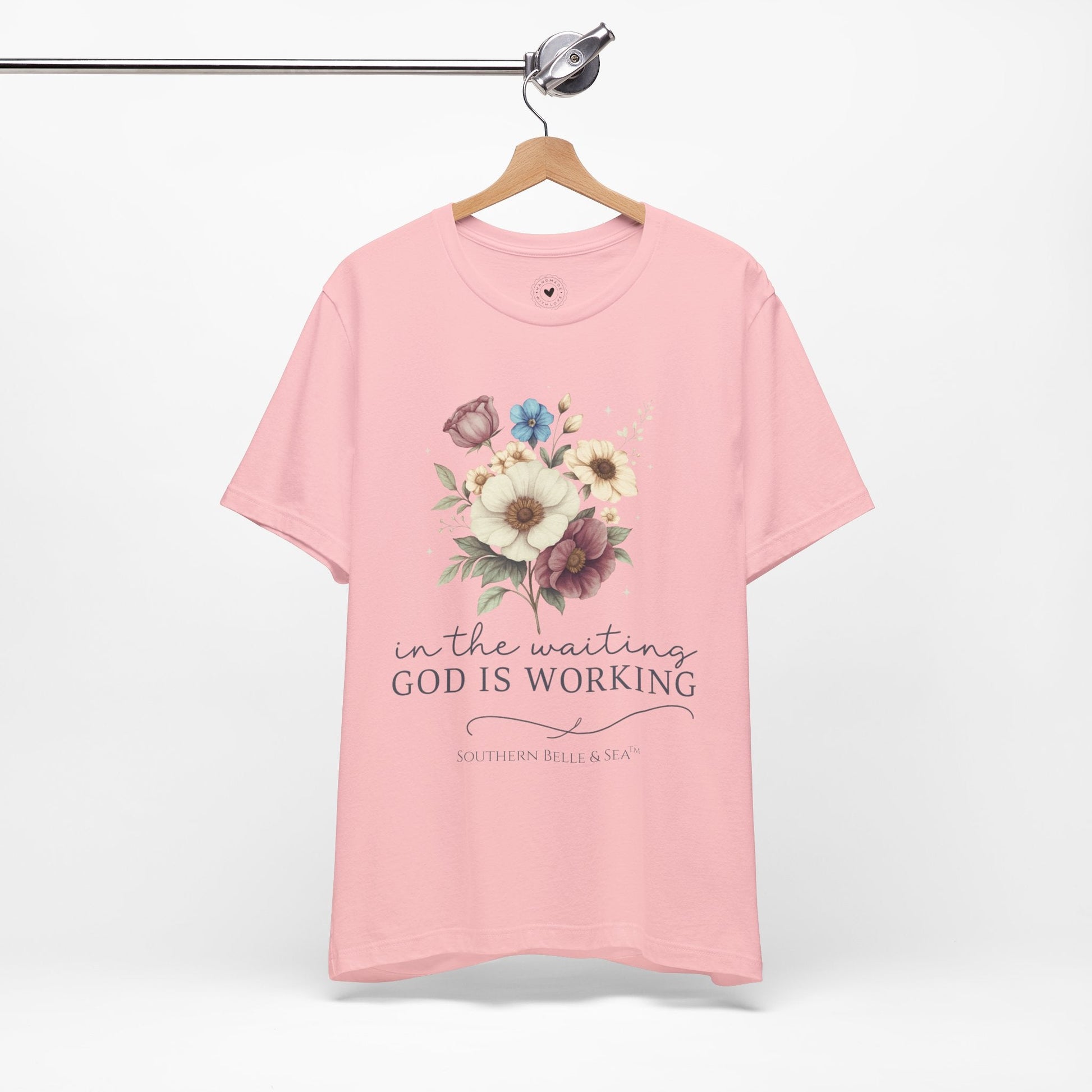 “In The Waiting God Is Working” Tee — 10 Colors | Southern Belle & Sea™ - Southern Belle & Sea