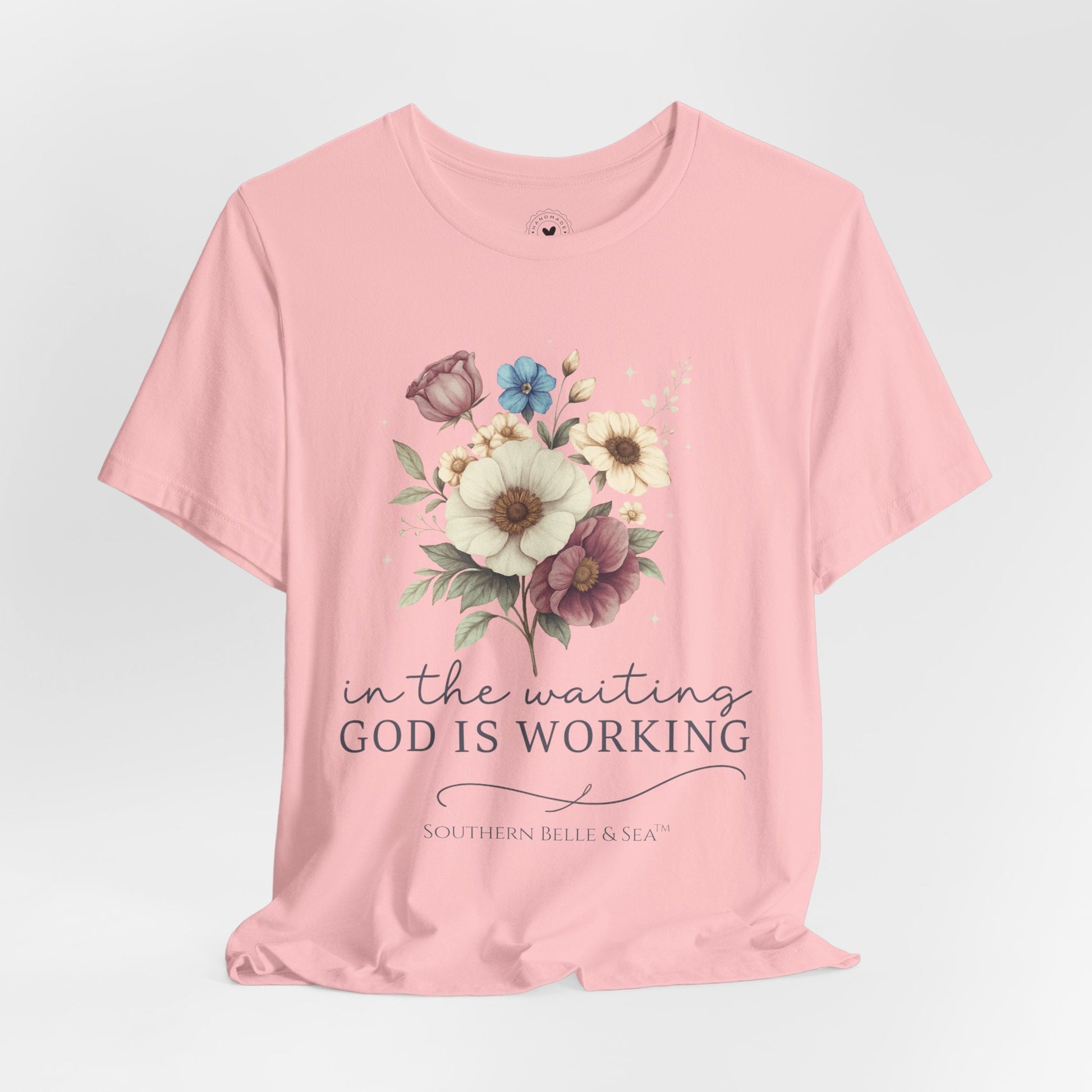 “In The Waiting God Is Working” Tee — 10 Colors | Southern Belle & Sea™ - Southern Belle & Sea