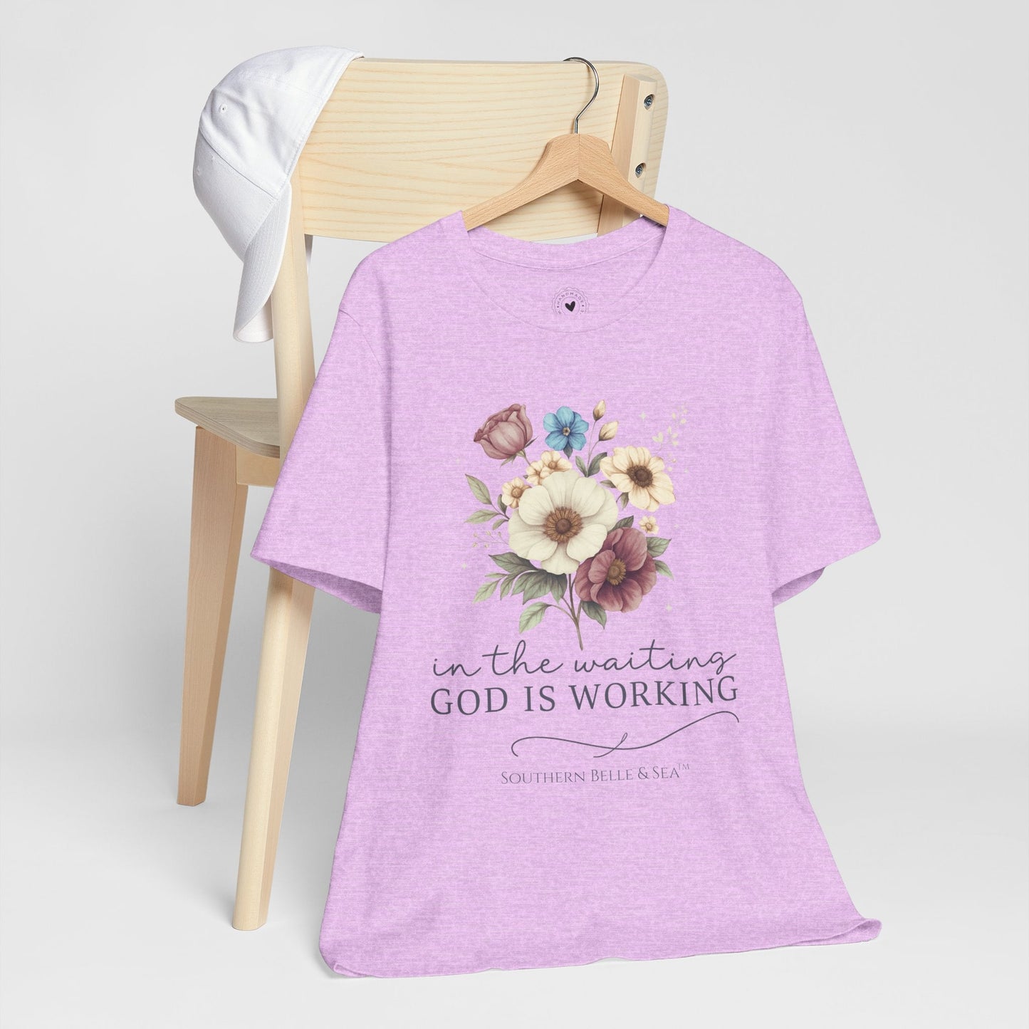 “In The Waiting God Is Working” Tee — 10 Colors | Southern Belle & Sea™ - Southern Belle & Sea