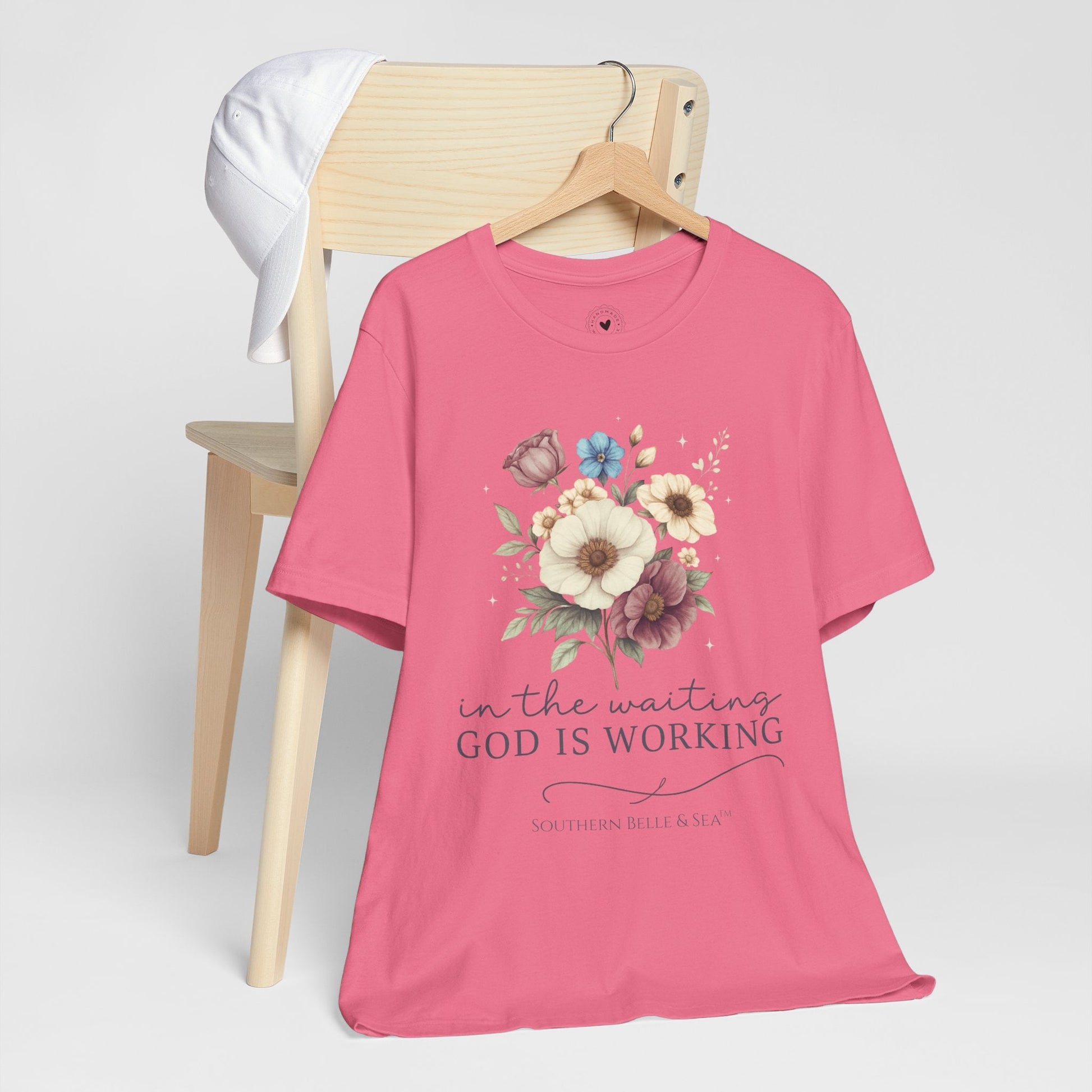 “In The Waiting God Is Working” Tee — 10 Colors | Southern Belle & Sea™ - Southern Belle & Sea