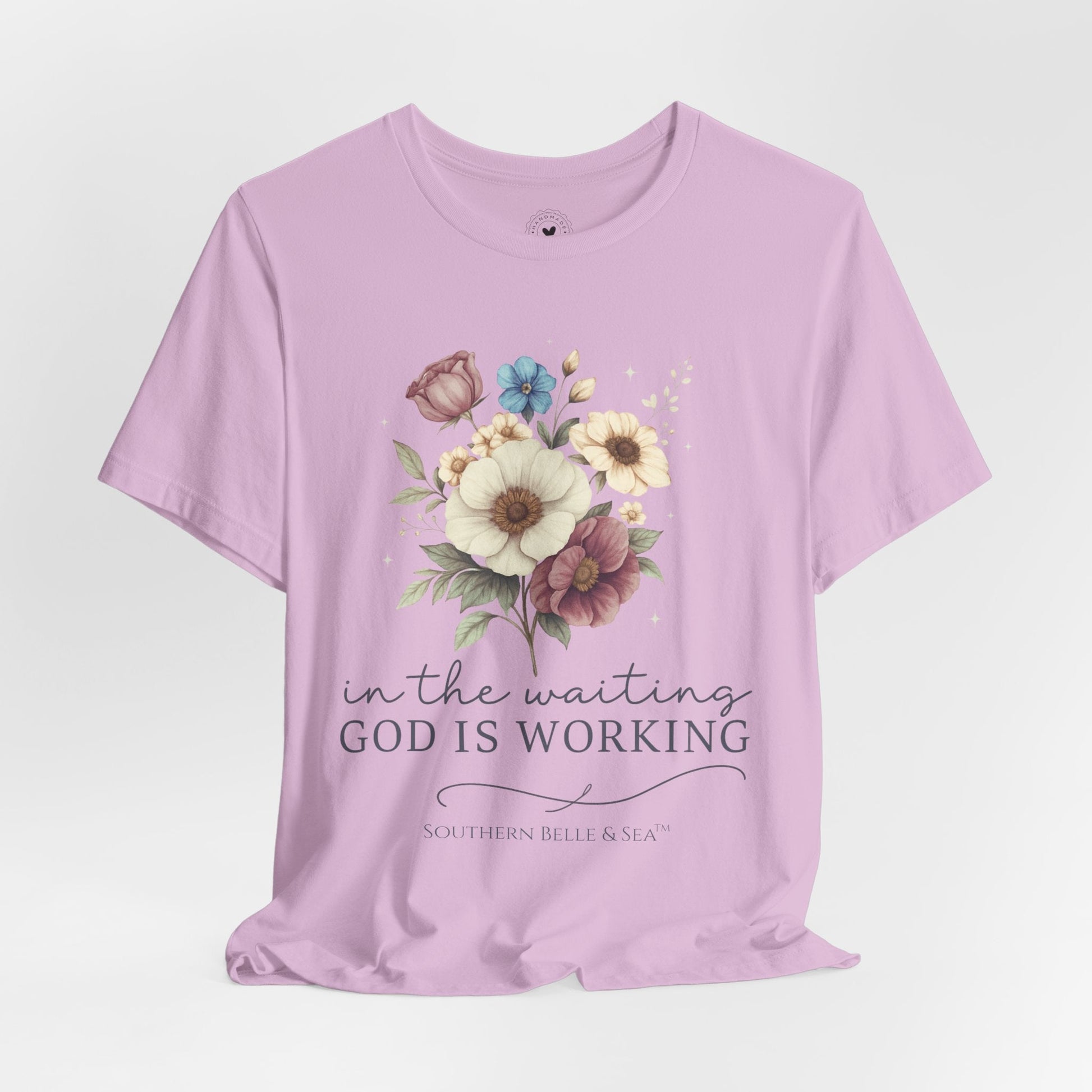 “In The Waiting God Is Working” Tee — 10 Colors | Southern Belle & Sea™ - Southern Belle & Sea