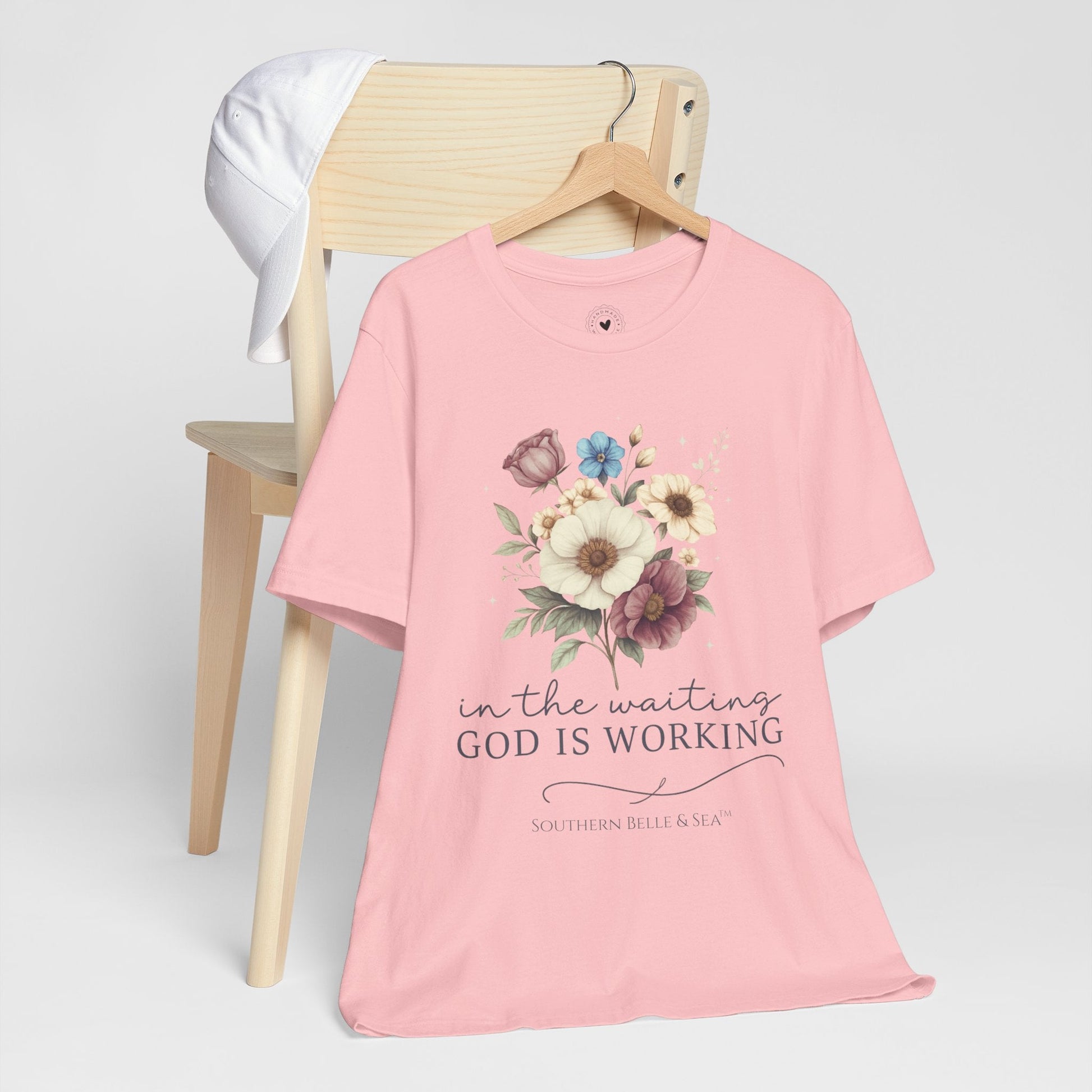 “In The Waiting God Is Working” Tee — 10 Colors | Southern Belle & Sea™ - Southern Belle & Sea