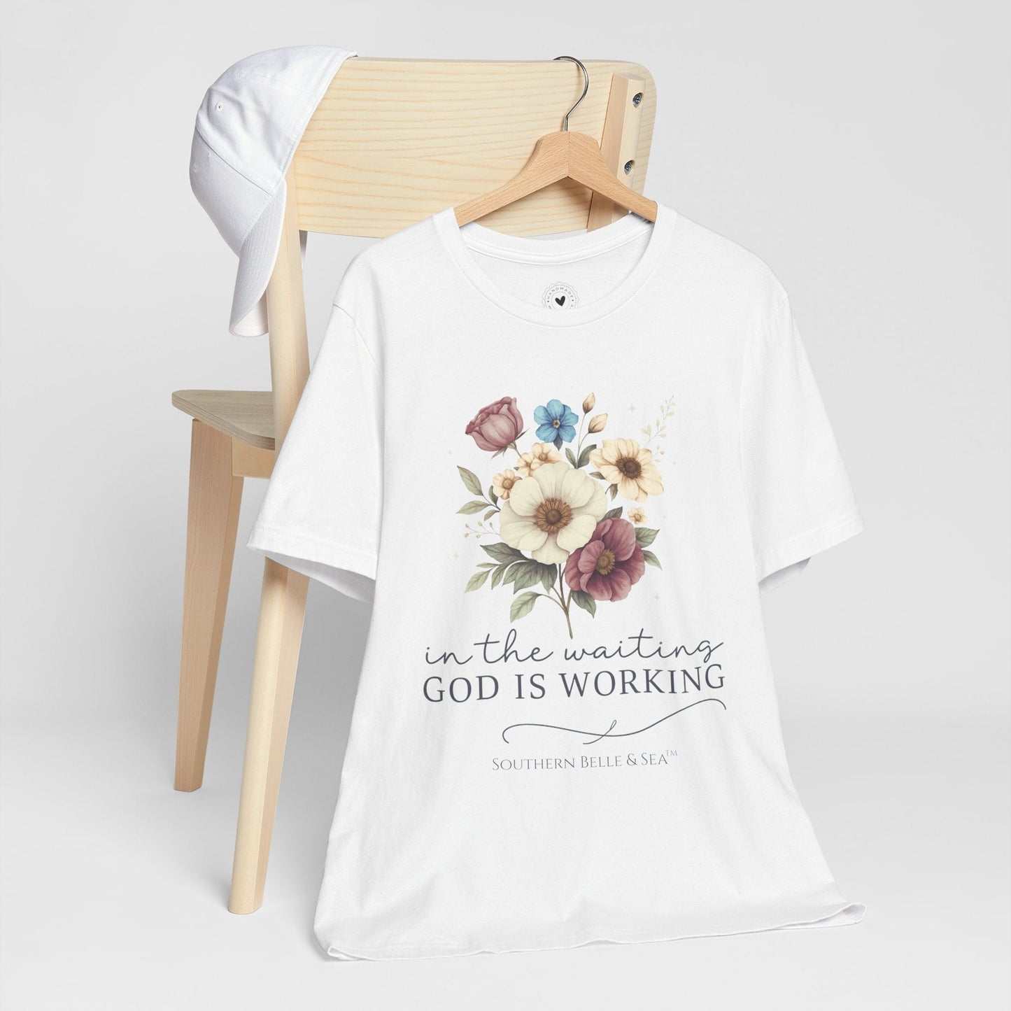 “In The Waiting God Is Working” Tee — 10 Colors | Southern Belle & Sea™ - Southern Belle & Sea