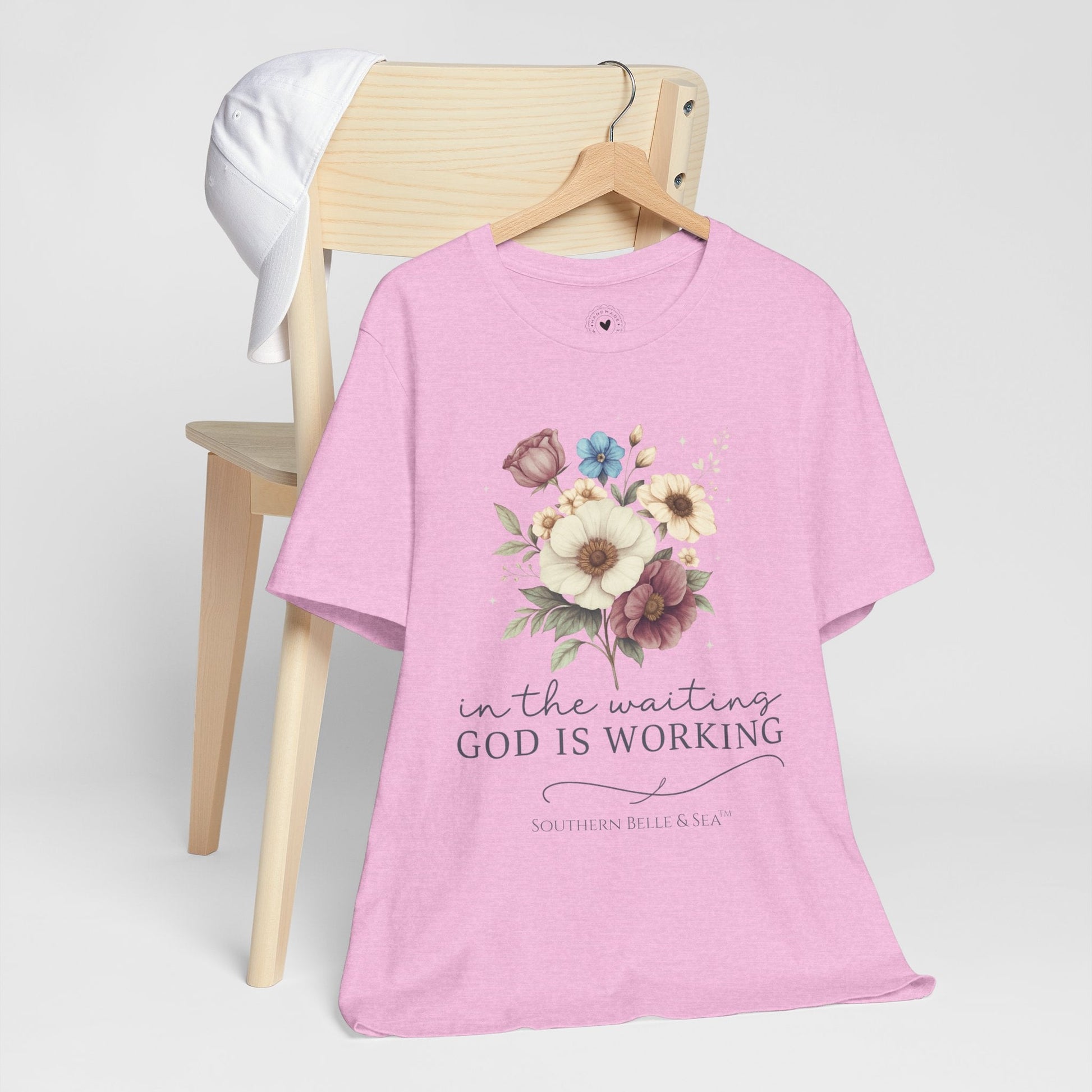 “In The Waiting God Is Working” Tee — 10 Colors | Southern Belle & Sea™ - Southern Belle & Sea