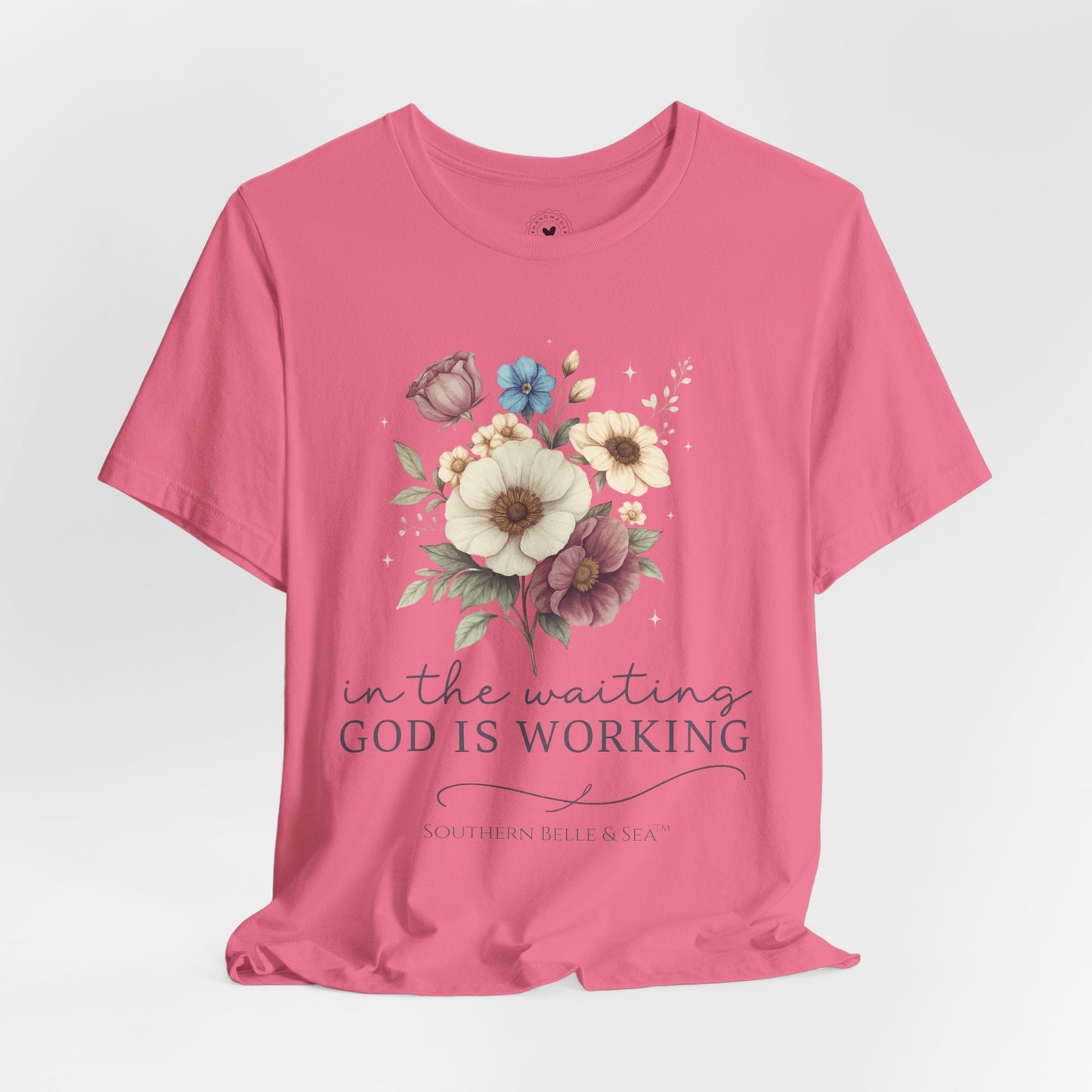 “In The Waiting God Is Working” Tee — 10 Colors | Southern Belle & Sea™ - Southern Belle & Sea