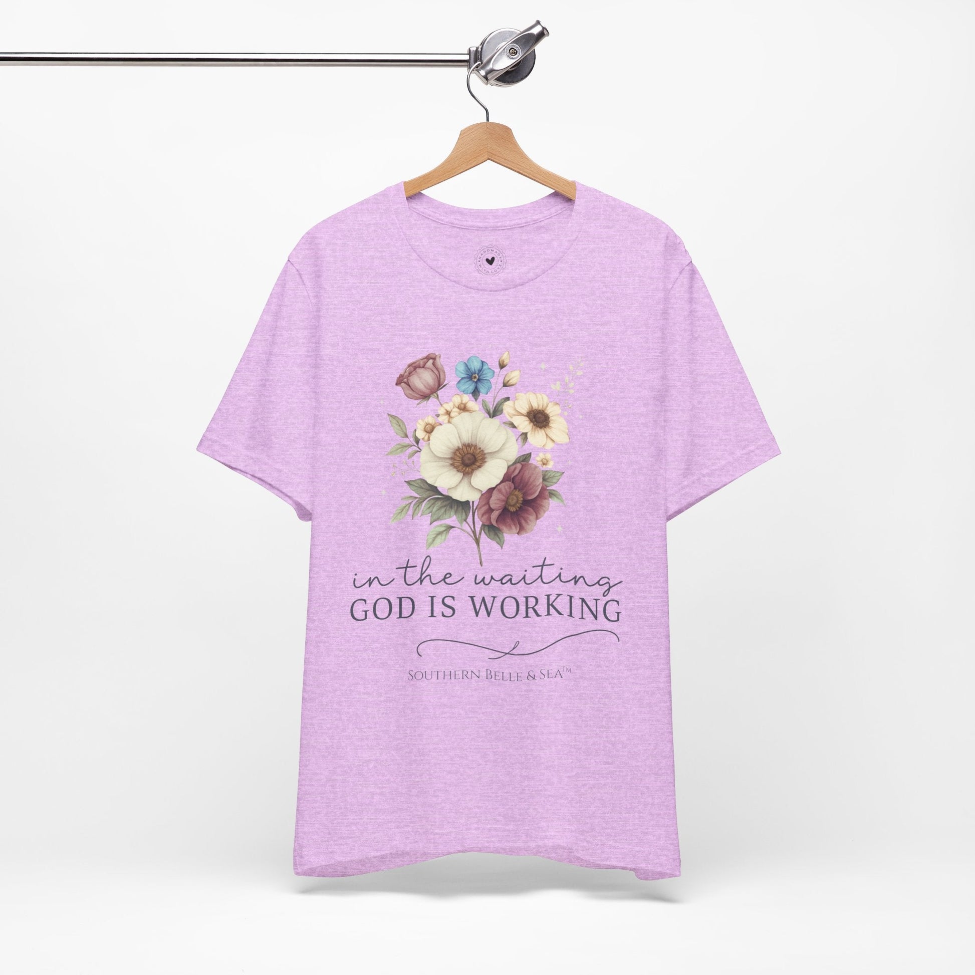 “In The Waiting God Is Working” Tee — 10 Colors | Southern Belle & Sea™ - Southern Belle & Sea