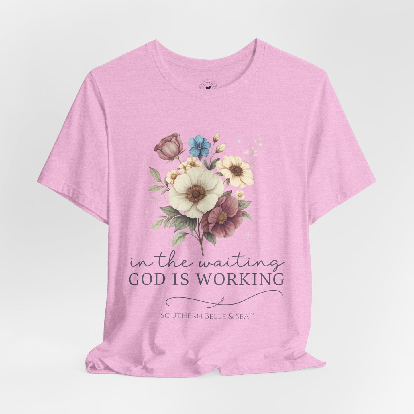 “In The Waiting God Is Working” Tee — 10 Colors | Southern Belle & Sea™ - Southern Belle & Sea