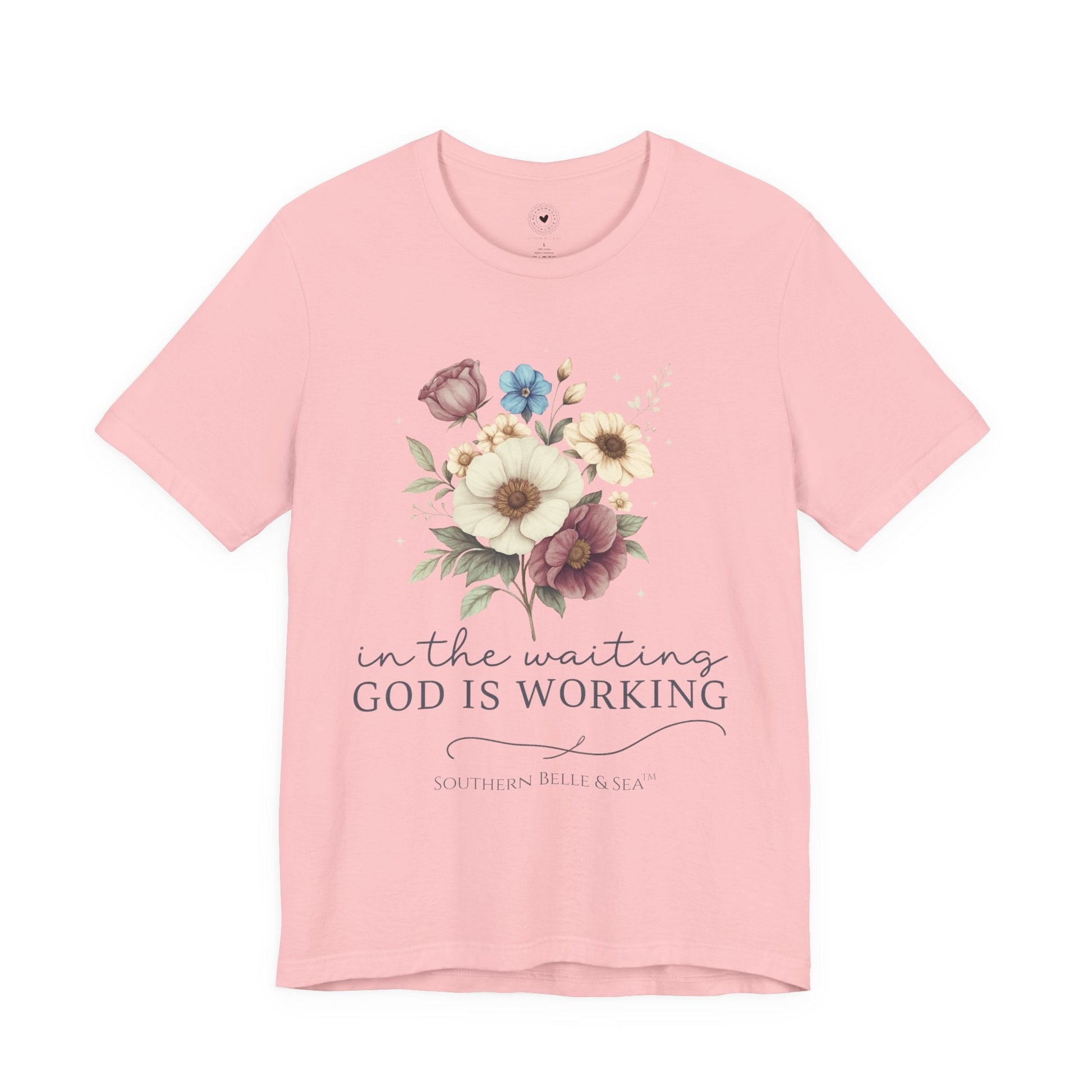 “In The Waiting God Is Working” Tee — 10 Colors | Southern Belle & Sea™ - Southern Belle & Sea