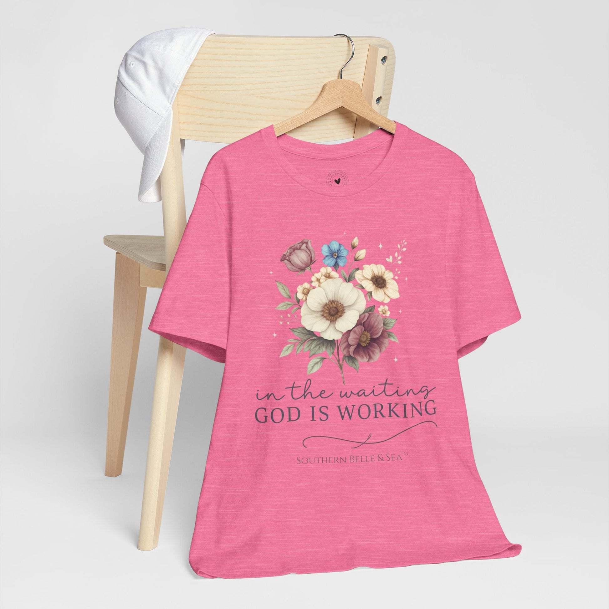 “In The Waiting God Is Working” Tee — 10 Colors | Southern Belle & Sea™ - Southern Belle & Sea
