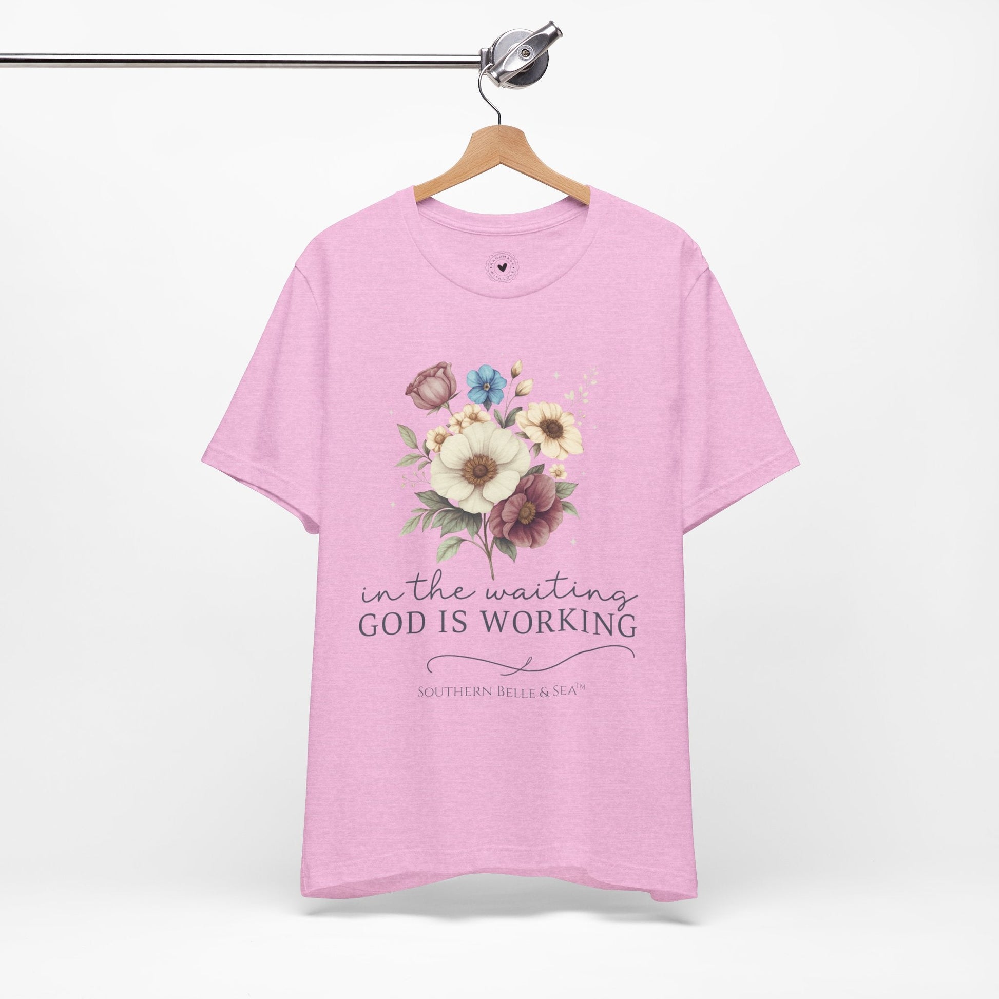 “In The Waiting God Is Working” Tee — 10 Colors | Southern Belle & Sea™ - Southern Belle & Sea