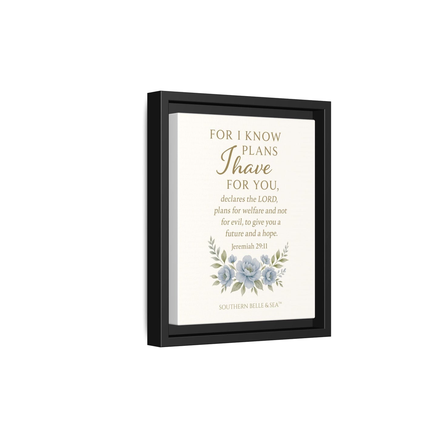 Jeremiah 29:11 Canvas Wall Art — For I Know the Plans | Southern Belle & Sea™ - Southern Belle & Sea
