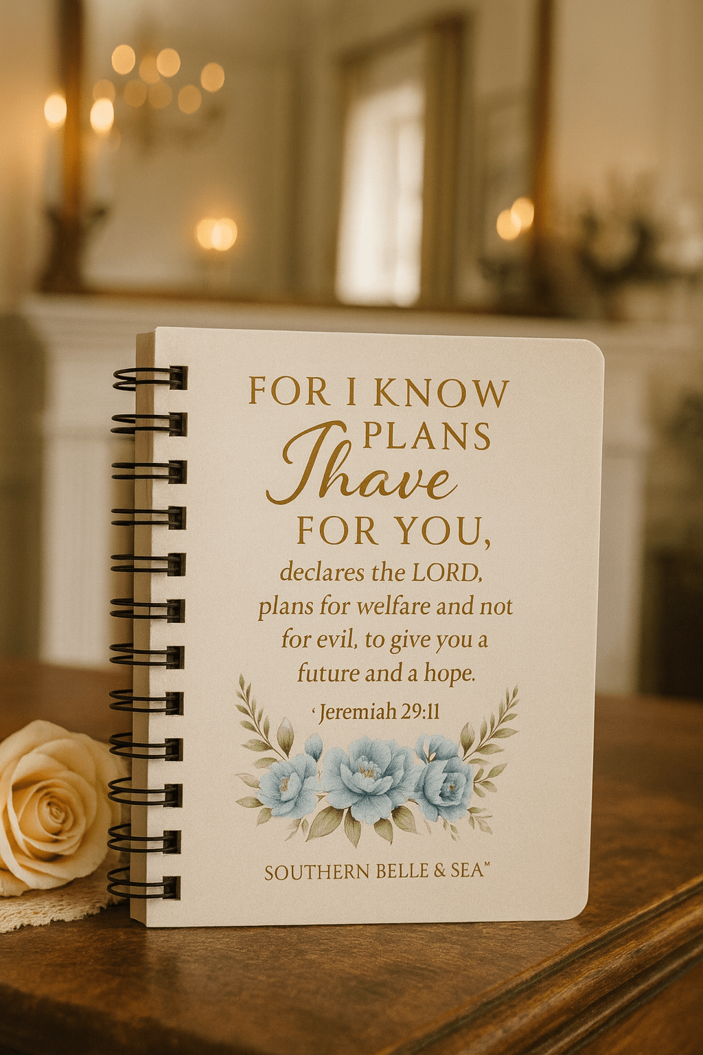 Jeremiah 29:11 Spiral Bound Journal — Floral Faith Notebook | Southern Belle & Sea™ - Southern Belle & Sea