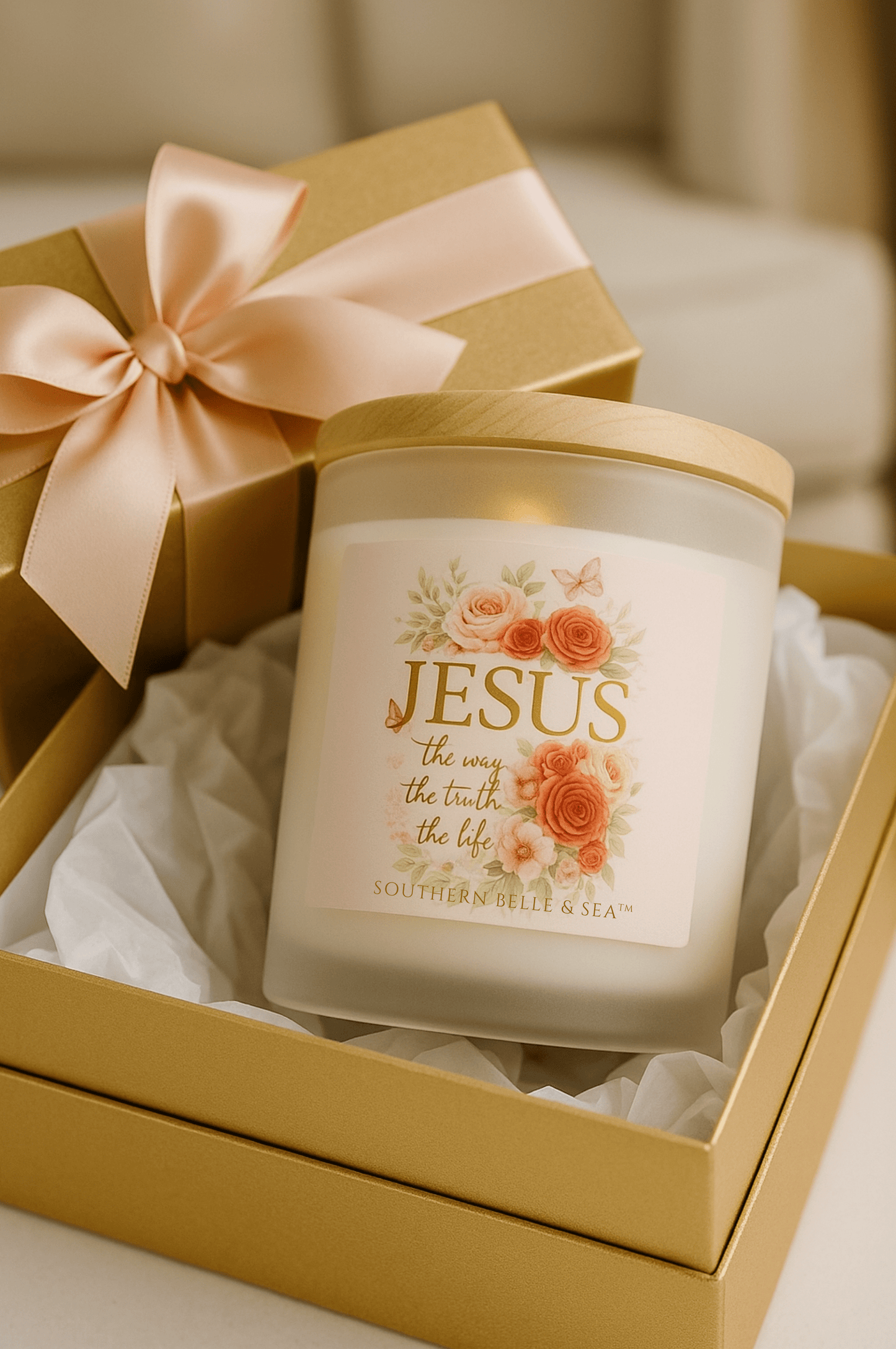 Jesus — The Way, The Truth, The Life | Glass Candle 11oz | Southern Belle & Sea™ - Southern Belle & Sea
