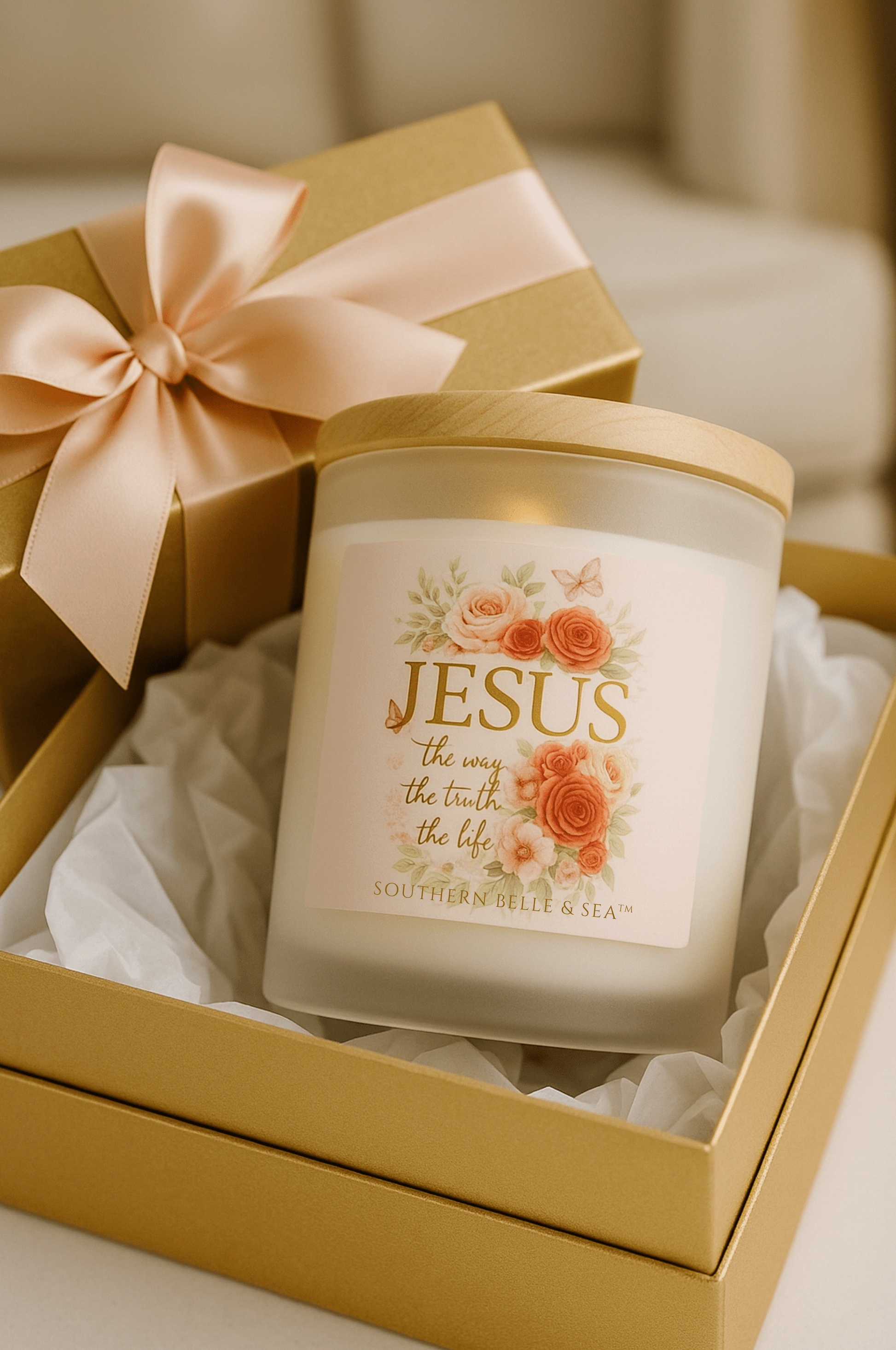 Jesus — The Way, The Truth, The Life | Glass Candle 11oz | Southern Belle & Sea™ - Southern Belle & Sea