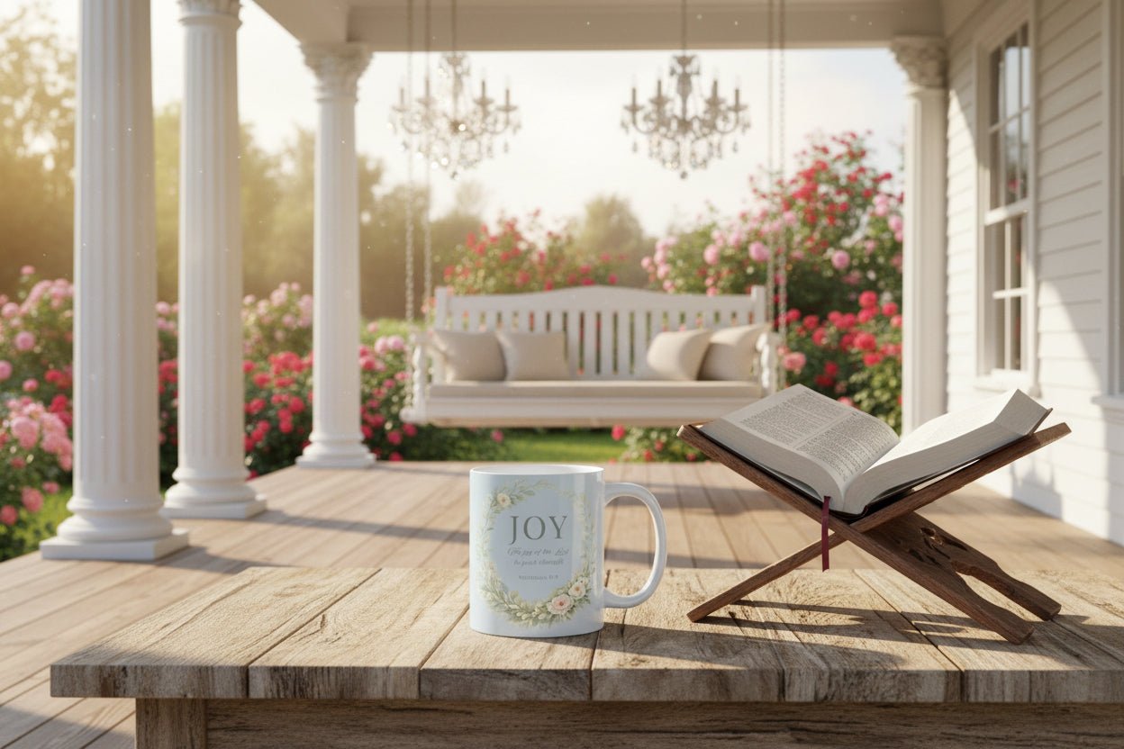 Joy of the Lord Mug (Nehemiah 8:10) — Magnolia Sips™ | Southern Belle & Sea™ - Southern Belle & Sea