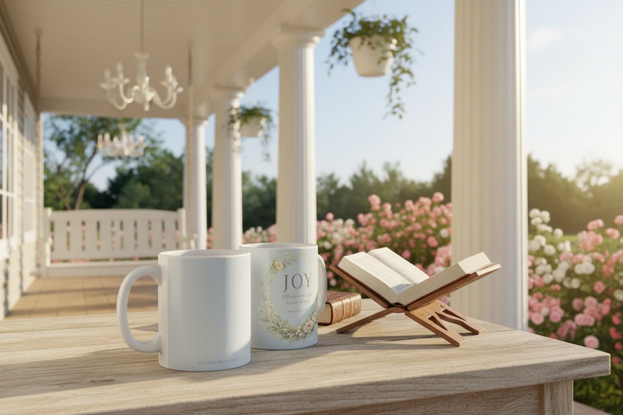 Joy of the Lord Mug (Nehemiah 8:10) — Magnolia Sips™ | Southern Belle & Sea™ - Southern Belle & Sea