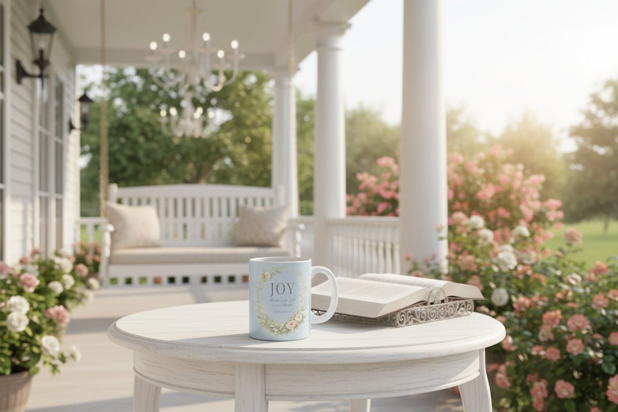 Joy of the Lord Mug (Nehemiah 8:10) — Magnolia Sips™ | Southern Belle & Sea™ - Southern Belle & Sea