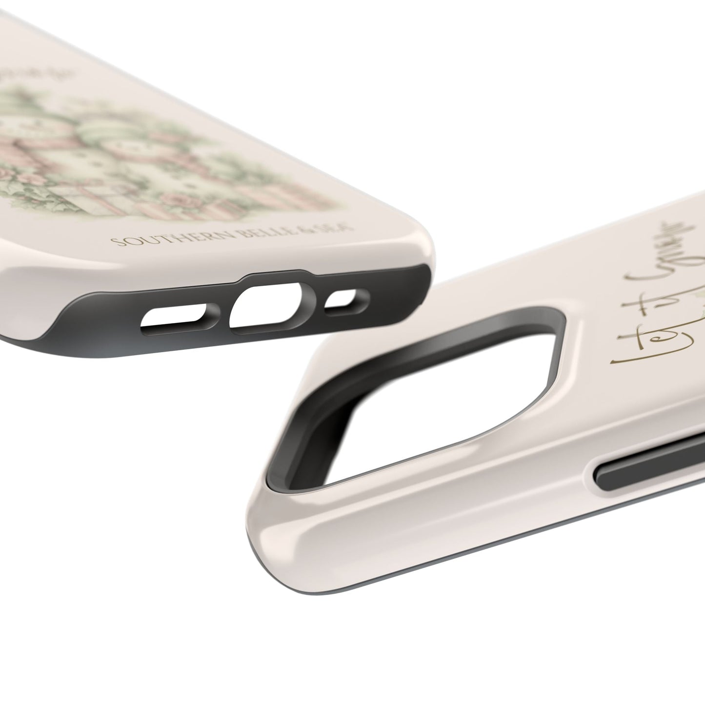 "LET IT SNOW” — Snowman Family Magnetic Tough Case | MagSafe® Compatible | Southern Belle & Sea™ - Southern Belle & Sea