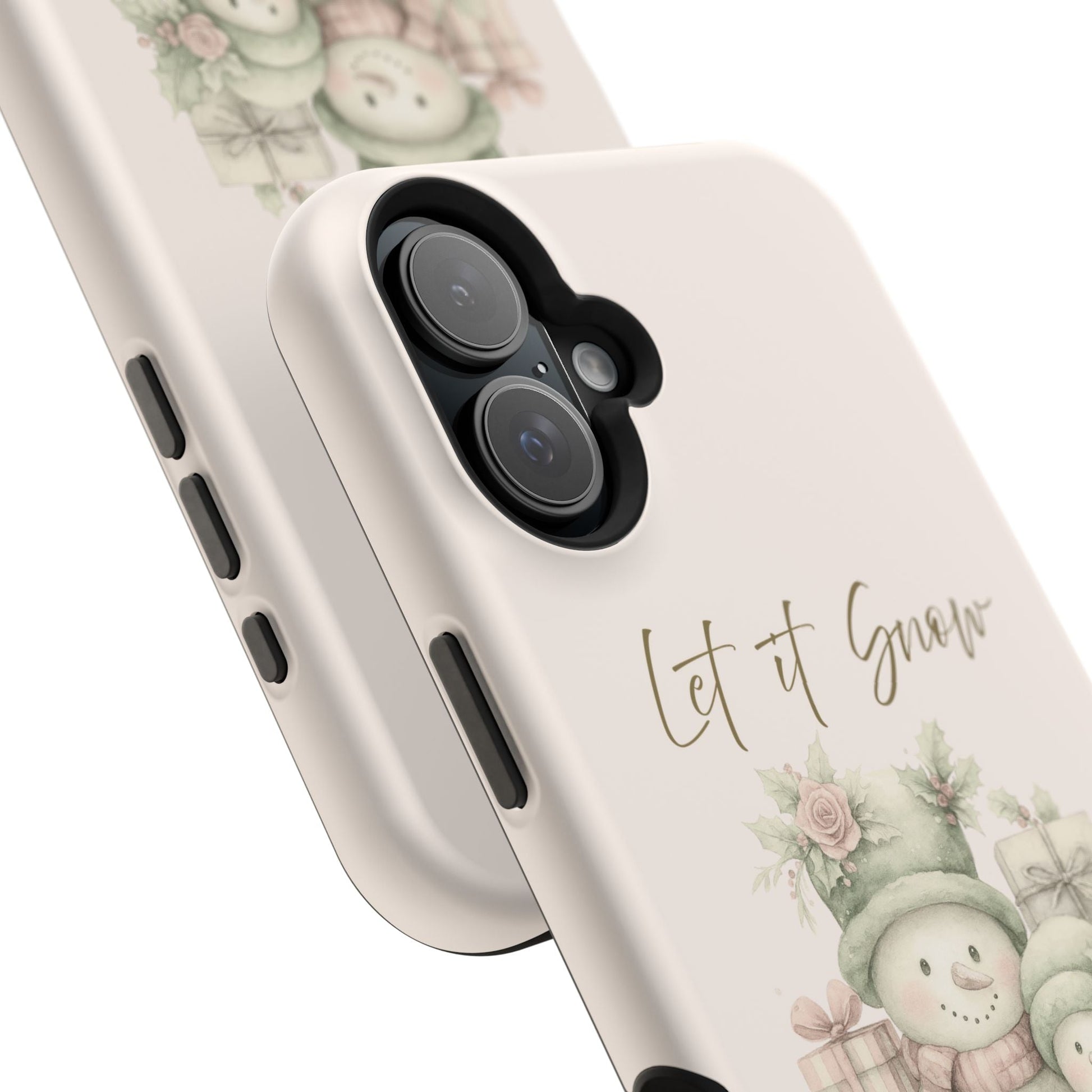 "LET IT SNOW” — Snowman Family Magnetic Tough Case | MagSafe® Compatible | Southern Belle & Sea™ - Southern Belle & Sea