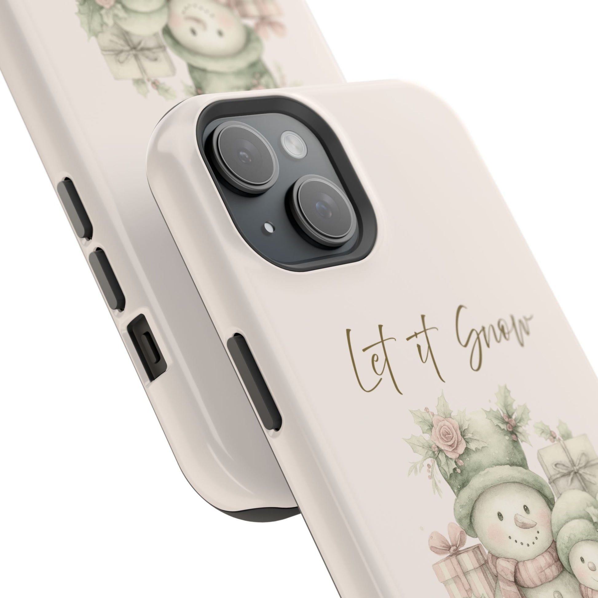 "LET IT SNOW” — Snowman Family Magnetic Tough Case | MagSafe® Compatible | Southern Belle & Sea™ - Southern Belle & Sea