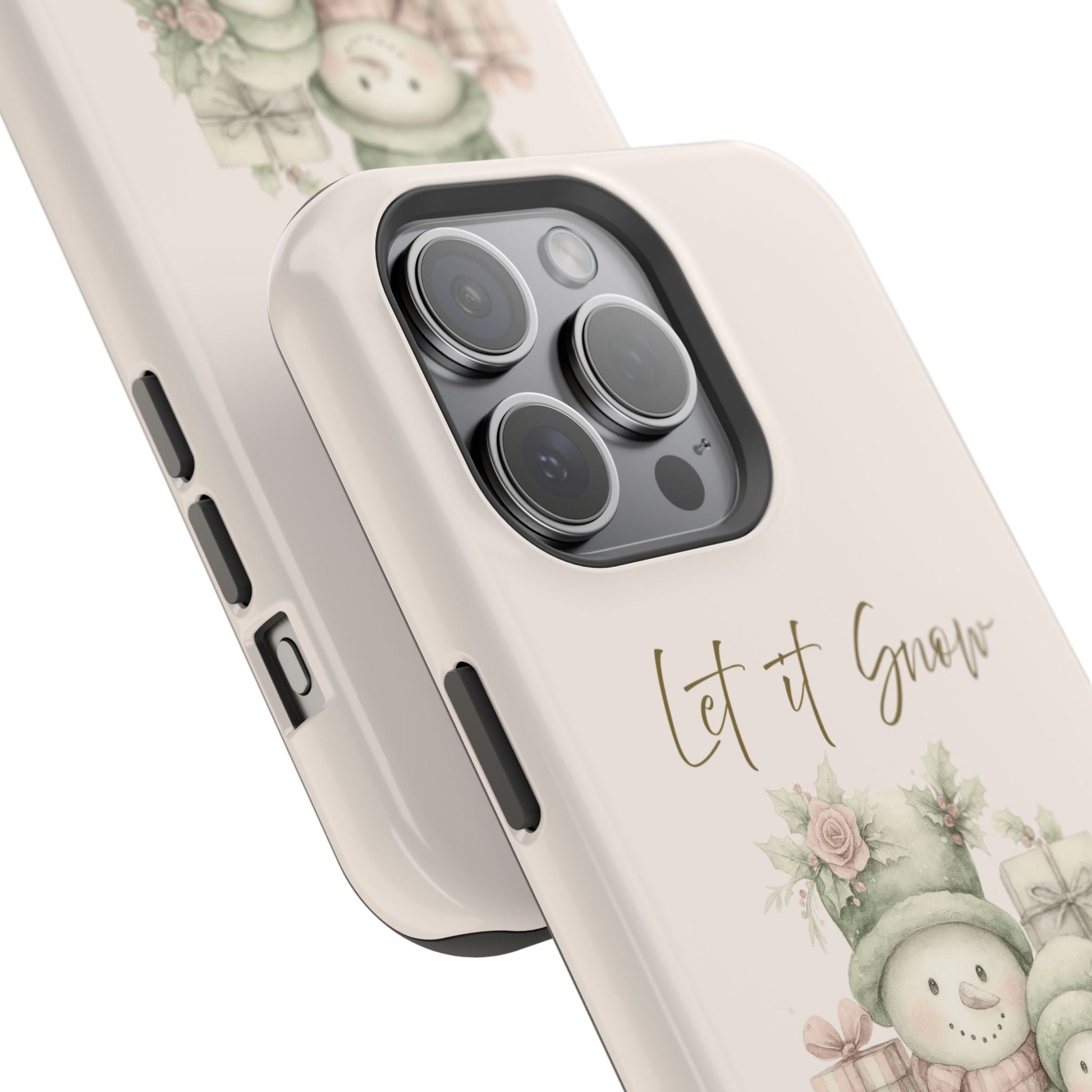 "LET IT SNOW” — Snowman Family Magnetic Tough Case | MagSafe® Compatible | Southern Belle & Sea™ - Southern Belle & Sea