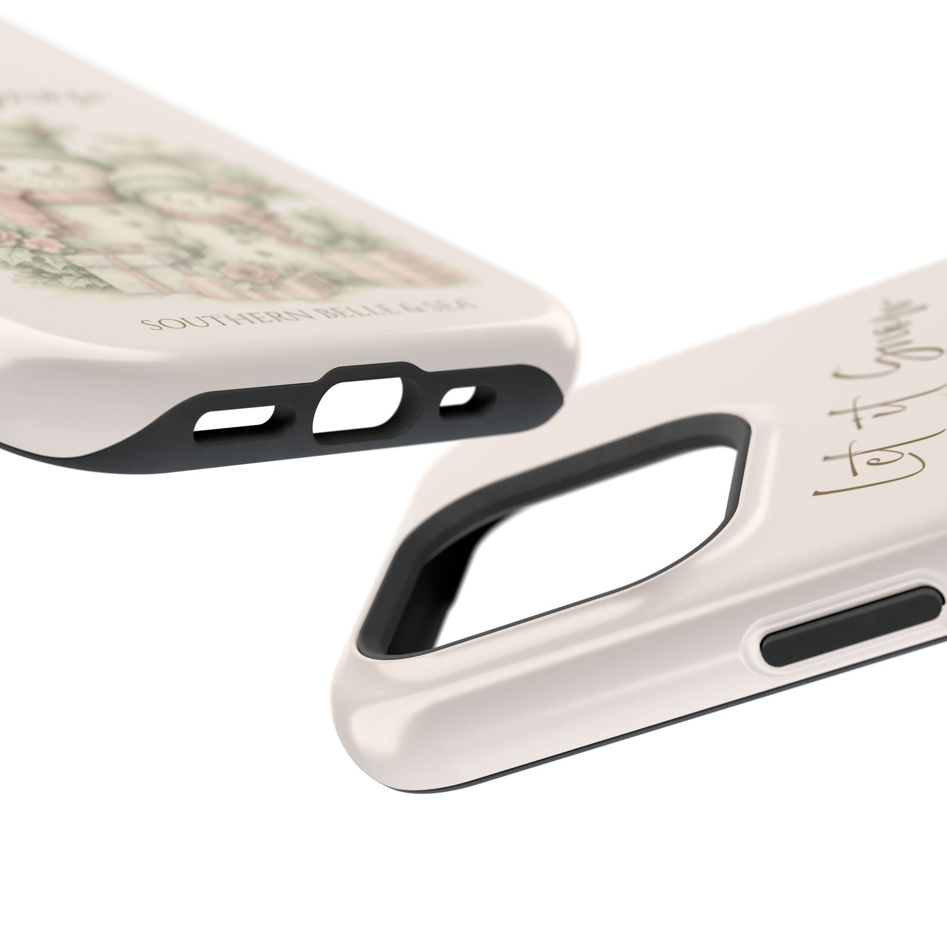 "LET IT SNOW” — Snowman Family Magnetic Tough Case | MagSafe® Compatible | Southern Belle & Sea™ - Southern Belle & Sea
