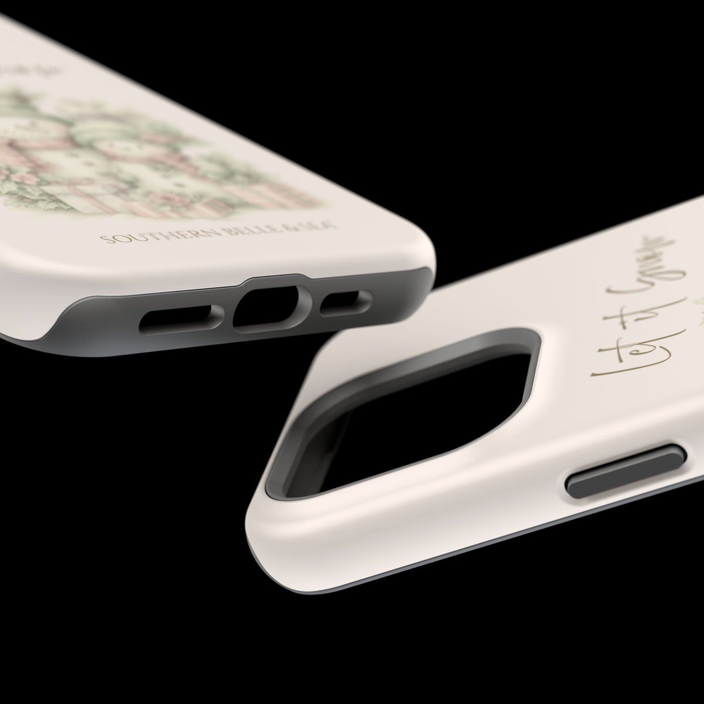 "LET IT SNOW” — Snowman Family Magnetic Tough Case | MagSafe® Compatible | Southern Belle & Sea™ - Southern Belle & Sea