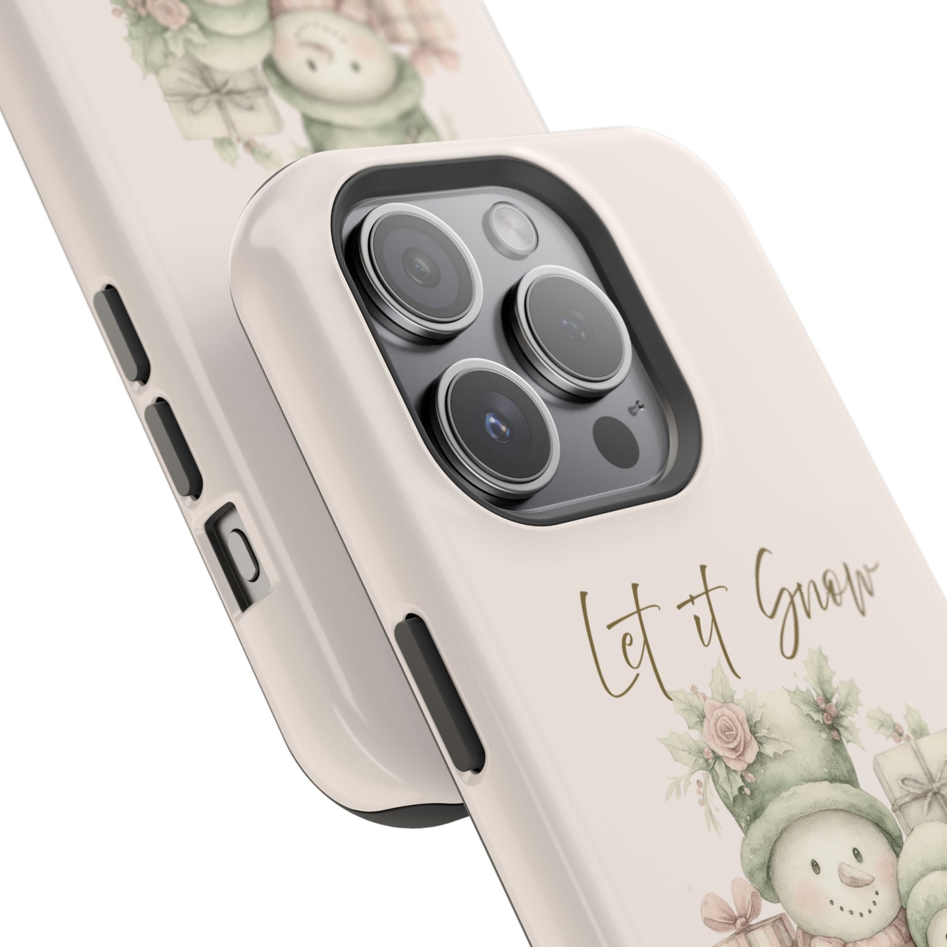 "LET IT SNOW” — Snowman Family Magnetic Tough Case | MagSafe® Compatible | Southern Belle & Sea™ - Southern Belle & Sea