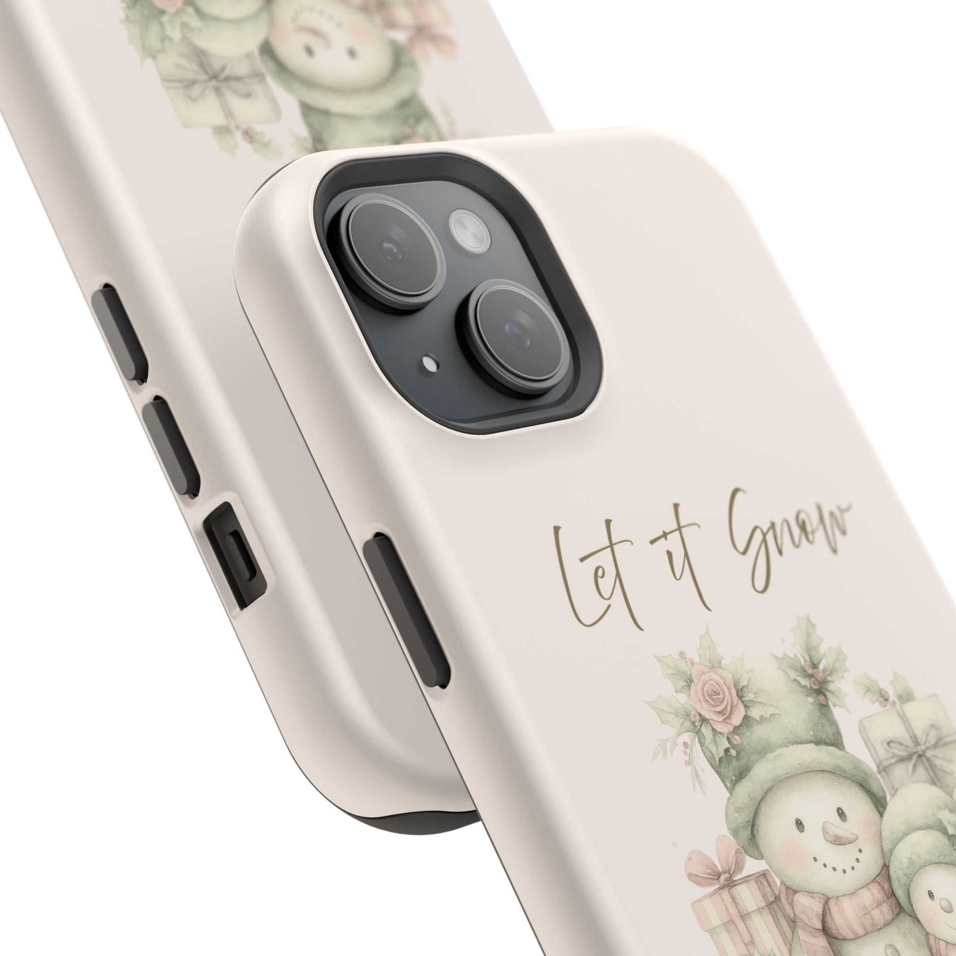"LET IT SNOW” — Snowman Family Magnetic Tough Case | MagSafe® Compatible | Southern Belle & Sea™ - Southern Belle & Sea