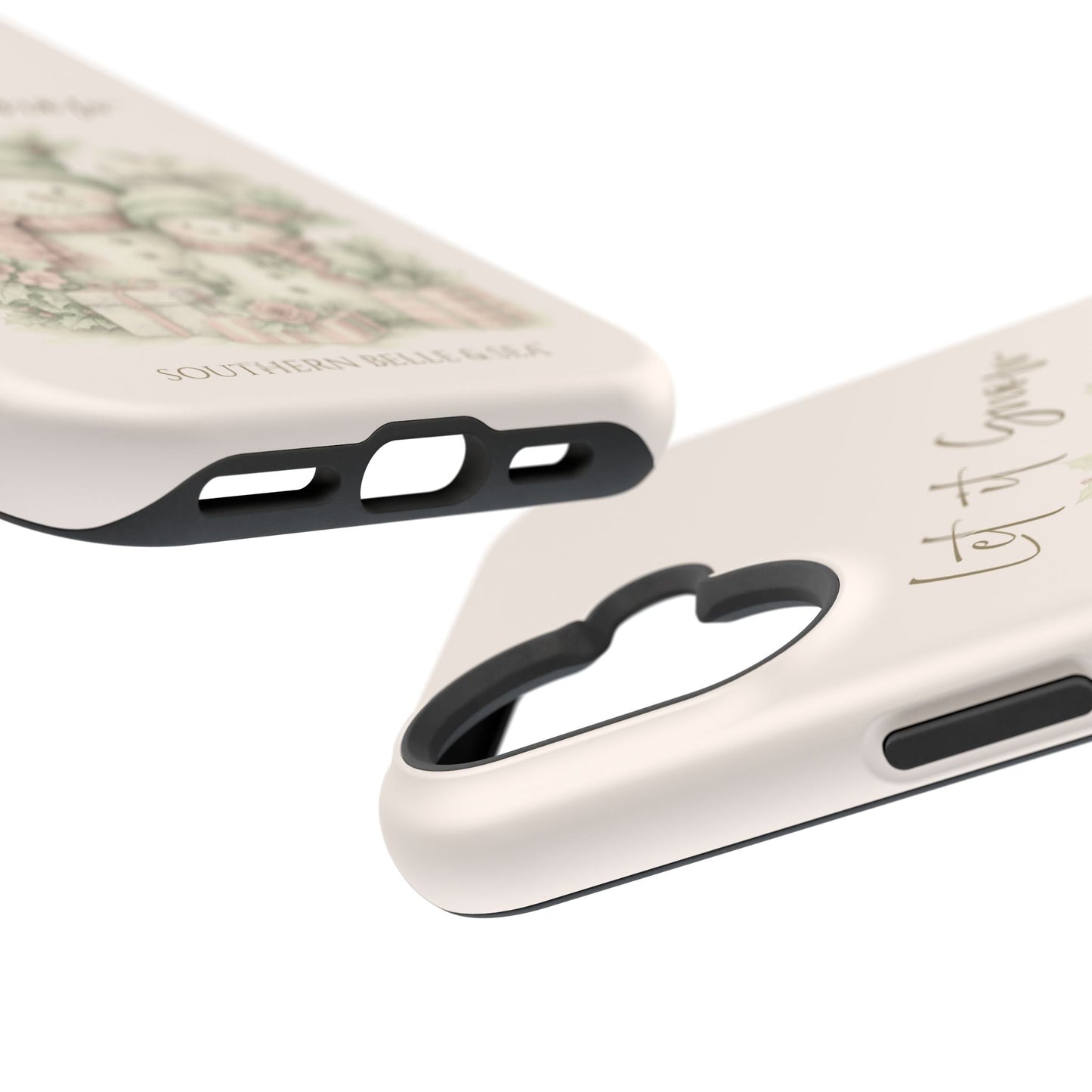 "LET IT SNOW” — Snowman Family Magnetic Tough Case | MagSafe® Compatible | Southern Belle & Sea™ - Southern Belle & Sea