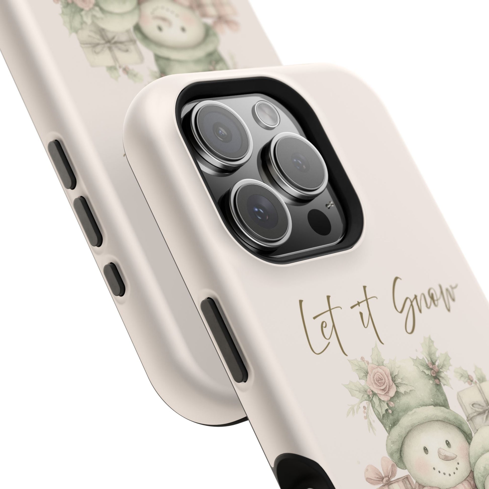 "LET IT SNOW” — Snowman Family Magnetic Tough Case | MagSafe® Compatible | Southern Belle & Sea™ - Southern Belle & Sea