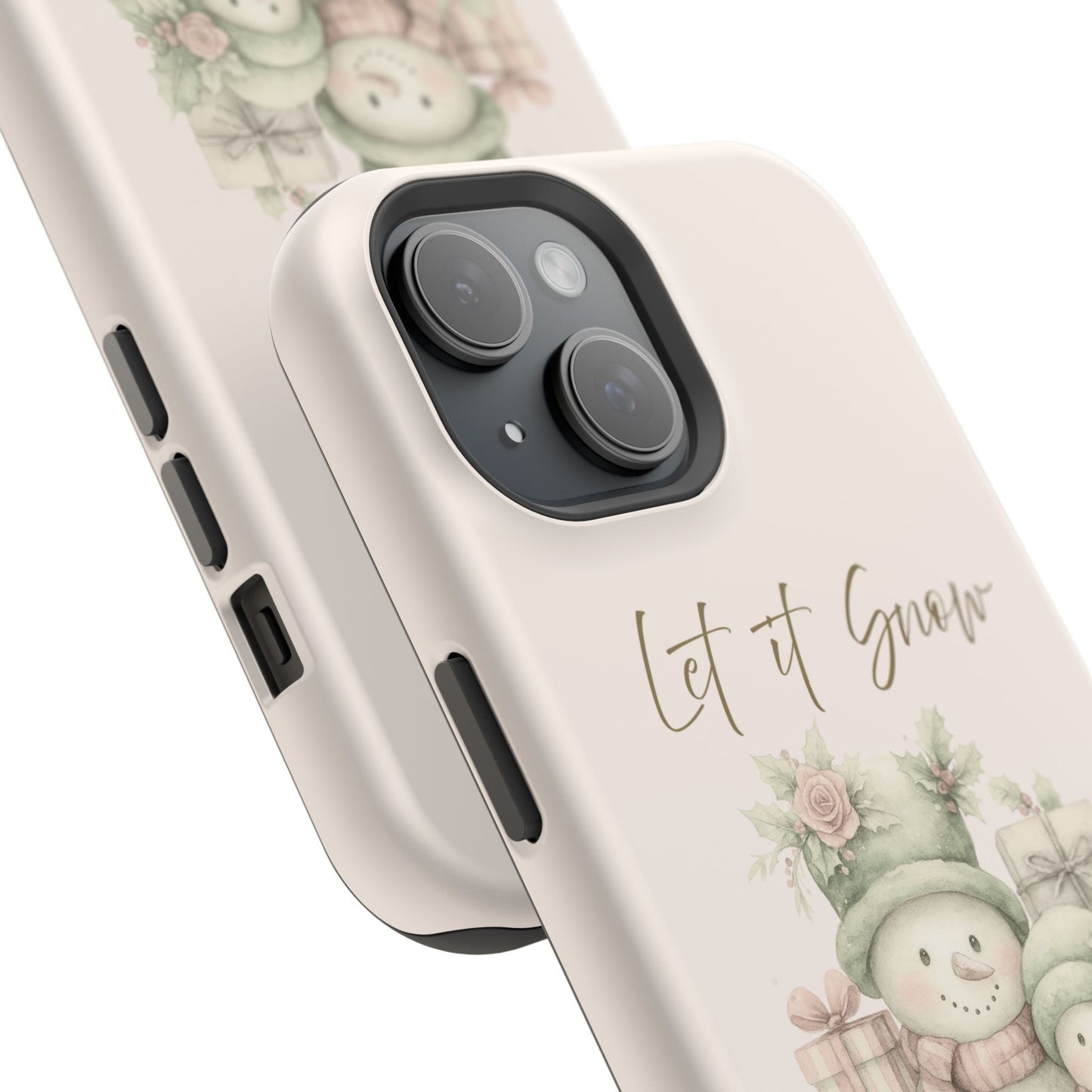 "LET IT SNOW” — Snowman Family Magnetic Tough Case | MagSafe® Compatible | Southern Belle & Sea™ - Southern Belle & Sea