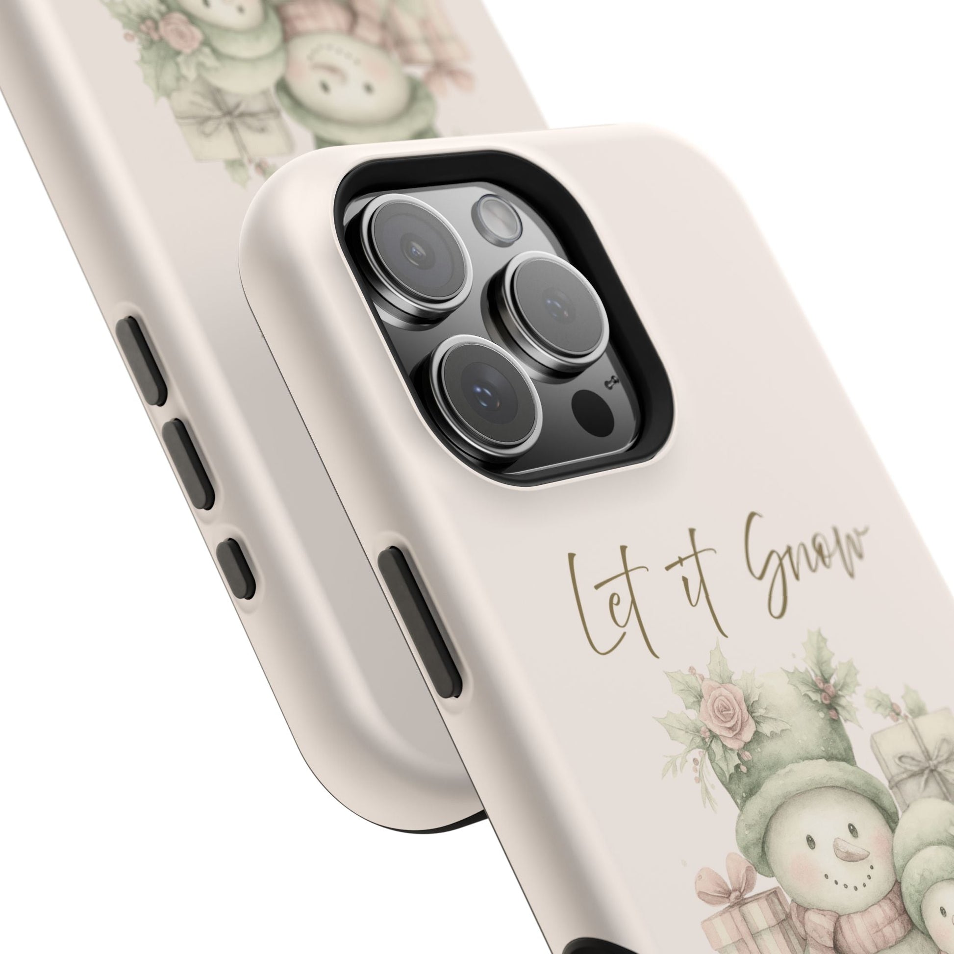 "LET IT SNOW” — Snowman Family Magnetic Tough Case | MagSafe® Compatible | Southern Belle & Sea™ - Southern Belle & Sea