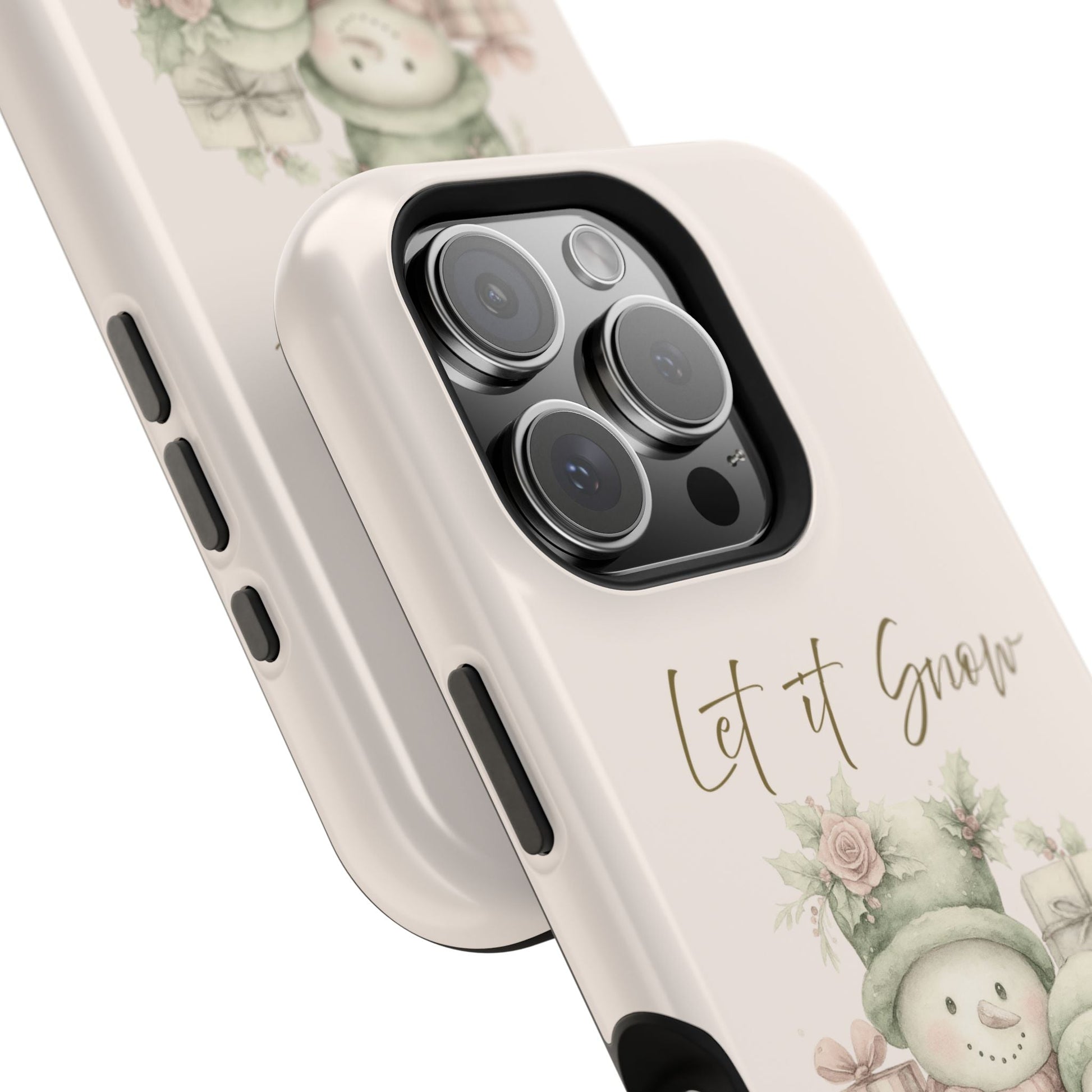 "LET IT SNOW” — Snowman Family Magnetic Tough Case | MagSafe® Compatible | Southern Belle & Sea™ - Southern Belle & Sea