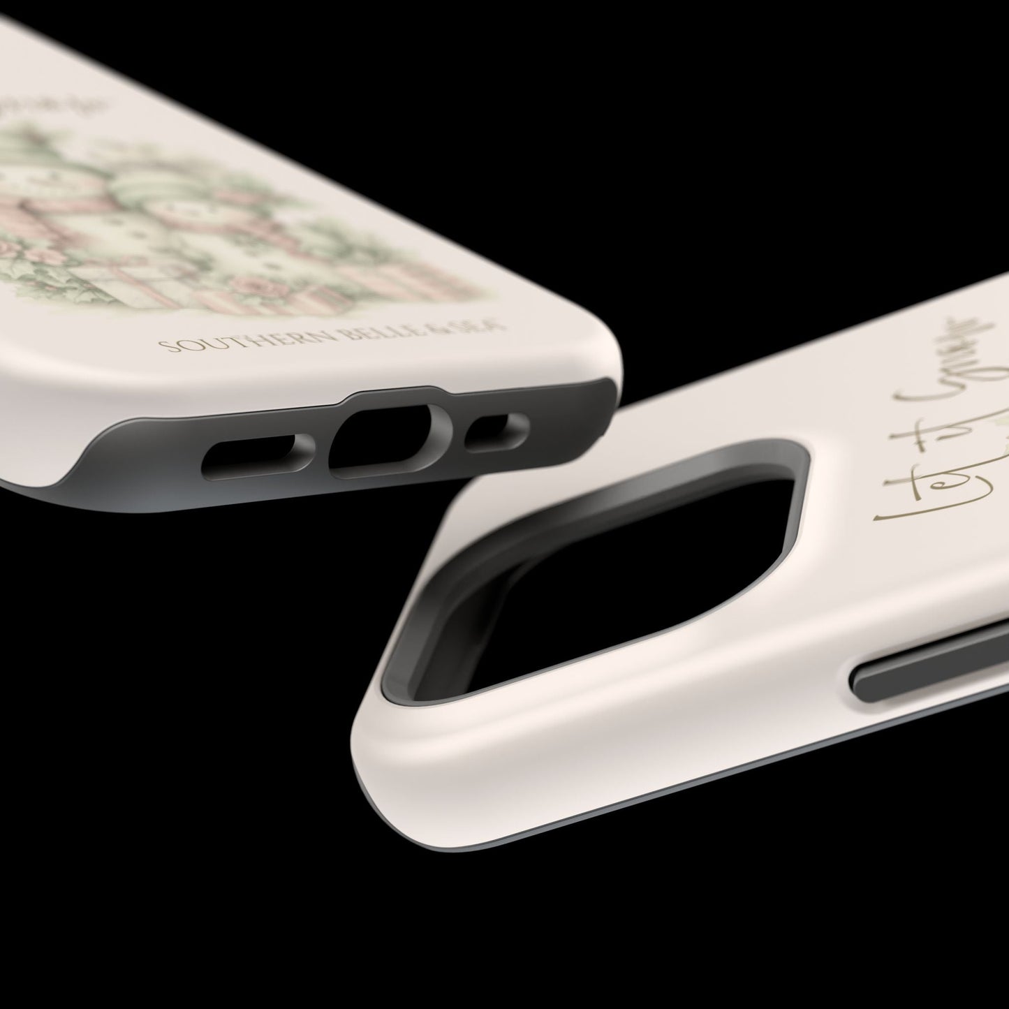 "LET IT SNOW” — Snowman Family Magnetic Tough Case | MagSafe® Compatible | Southern Belle & Sea™ - Southern Belle & Sea