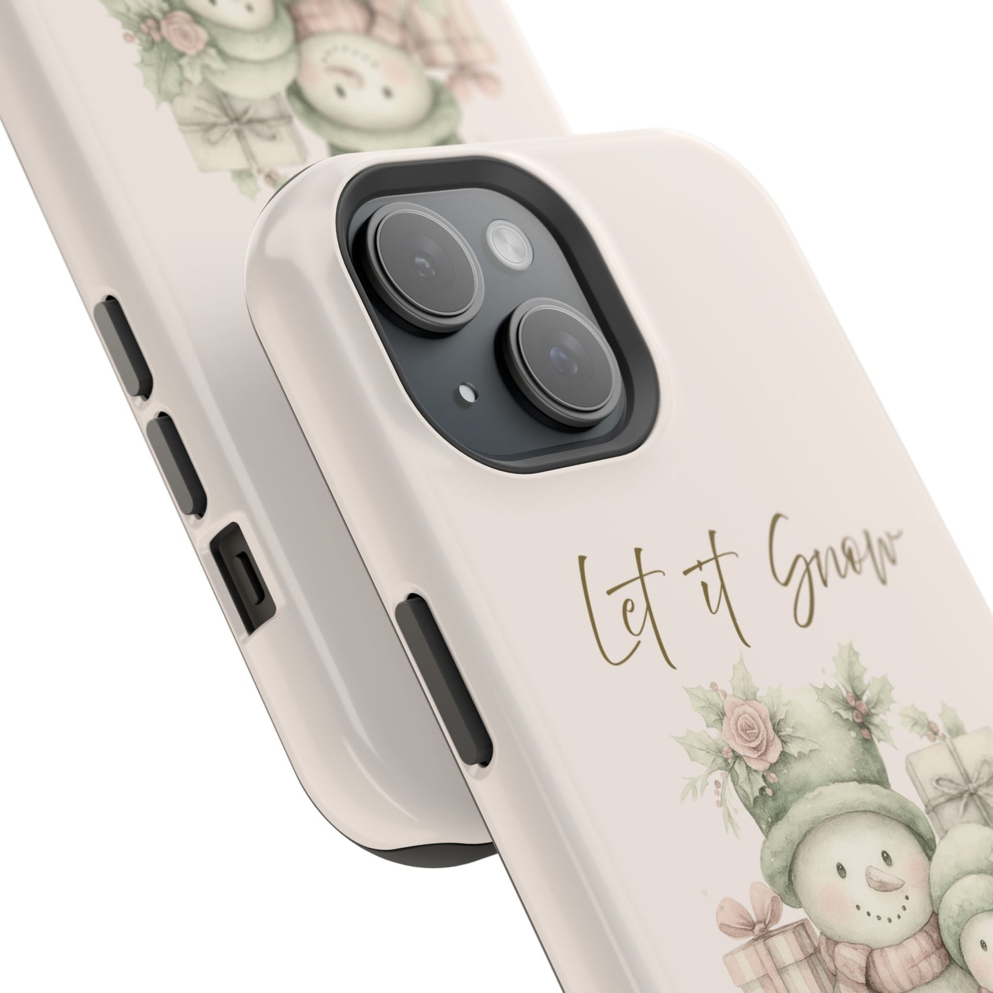 "LET IT SNOW” — Snowman Family Magnetic Tough Case | MagSafe® Compatible | Southern Belle & Sea™ - Southern Belle & Sea